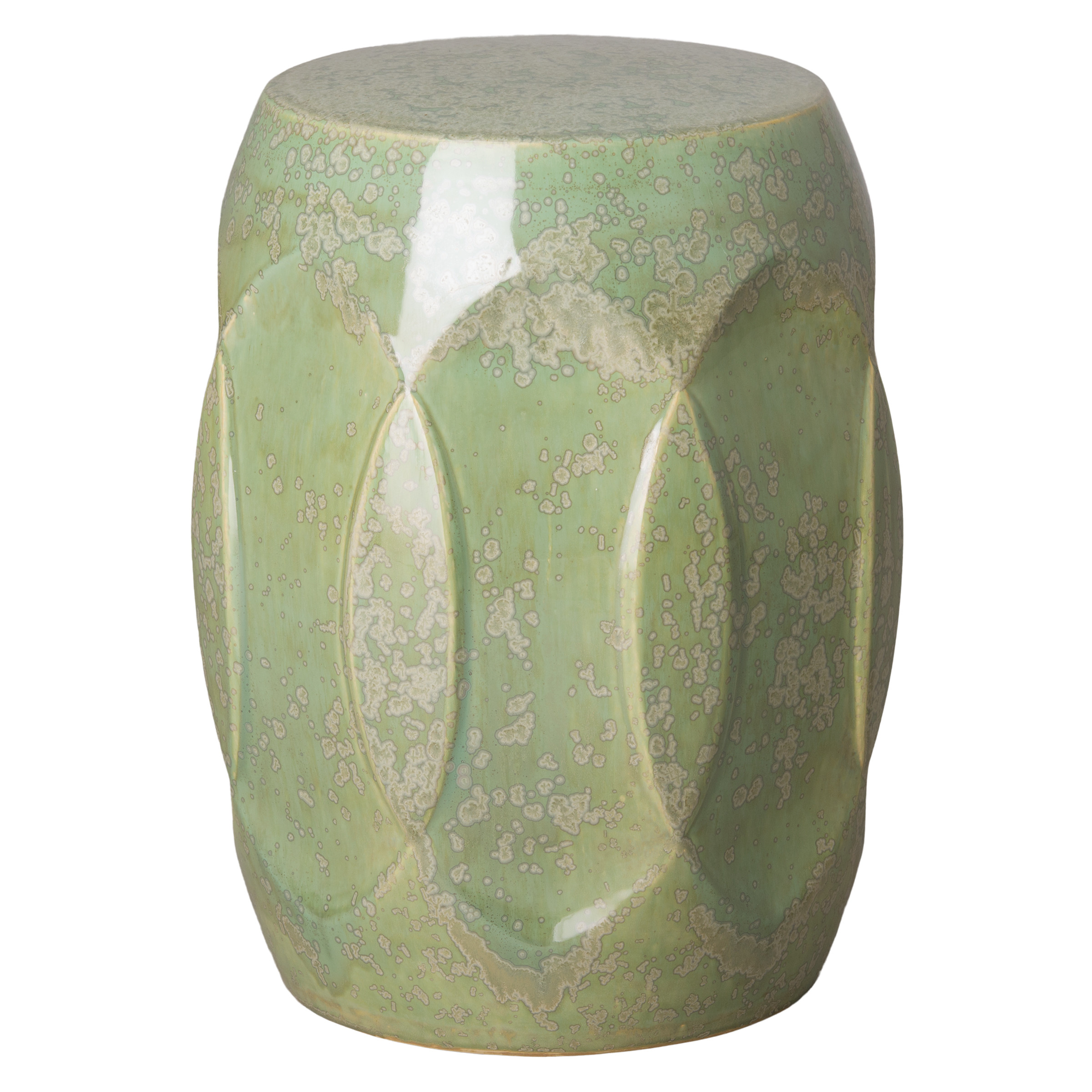 18 in. Ellipse Ceramic Garden Stool