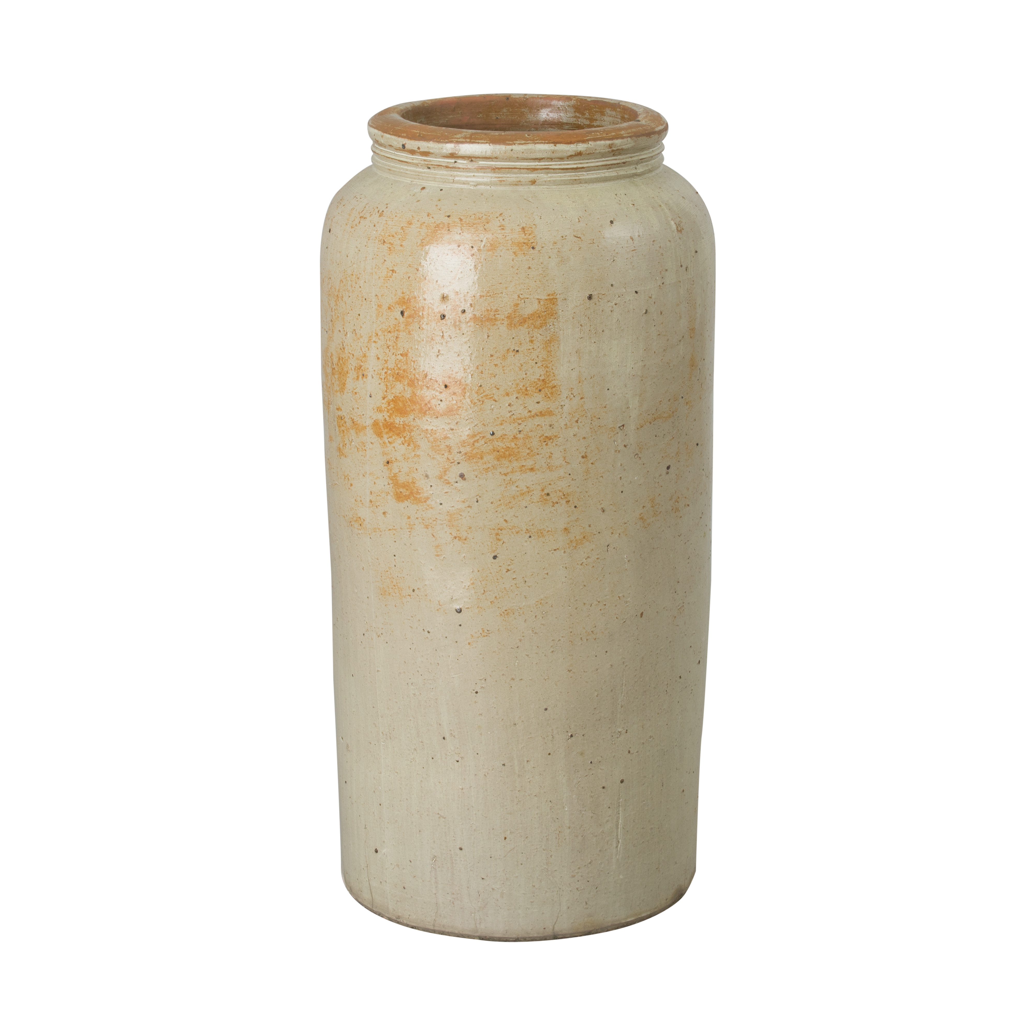 37.5 in. Heavy Storage Tropical Sand Ceramic Jar