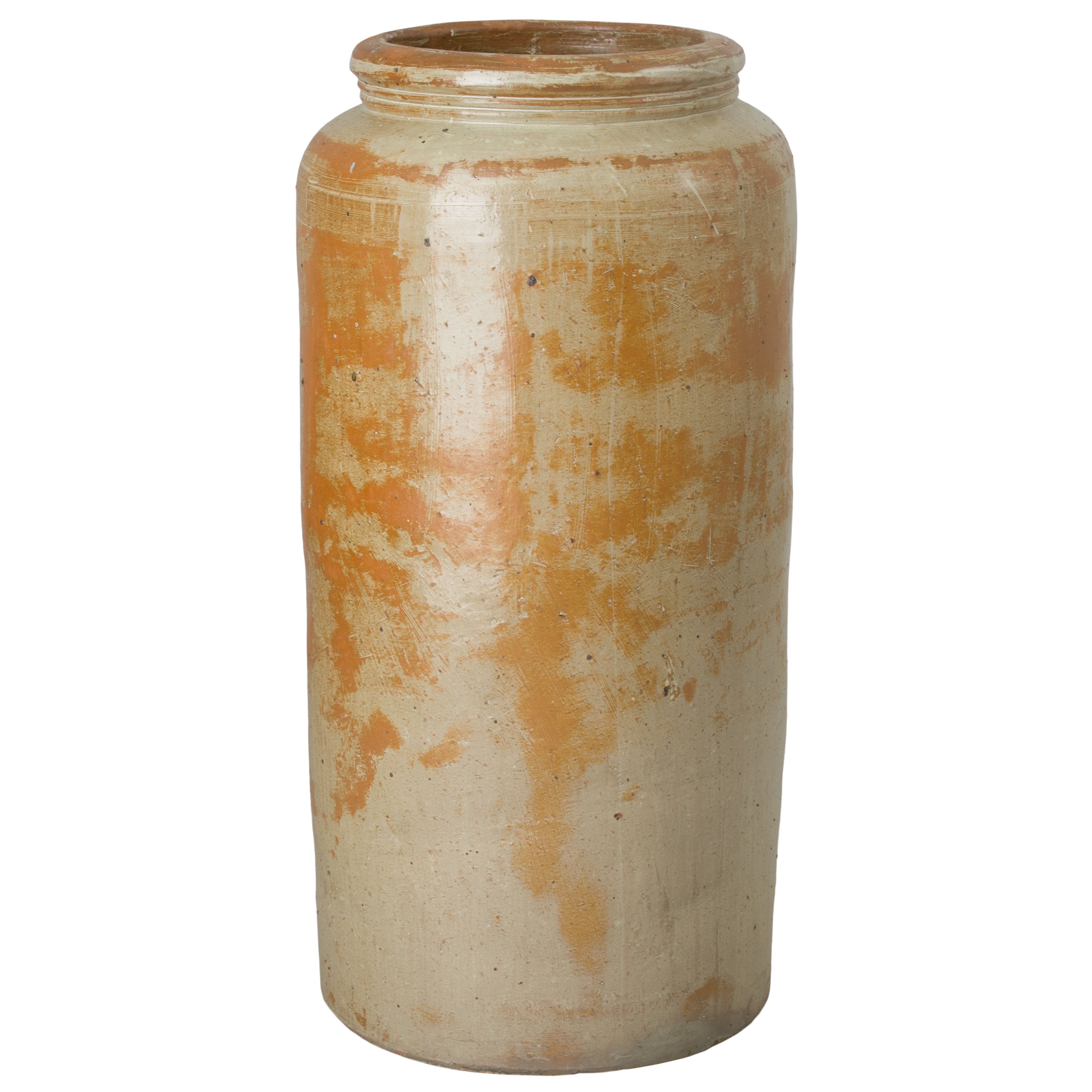 45 in. Heavy Storage Tropical Sand Ceramic Jar