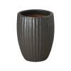 20 in. Round Ridge Ceramic Planter