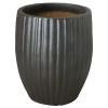 25 in. Round Ridge Ceramic Planter