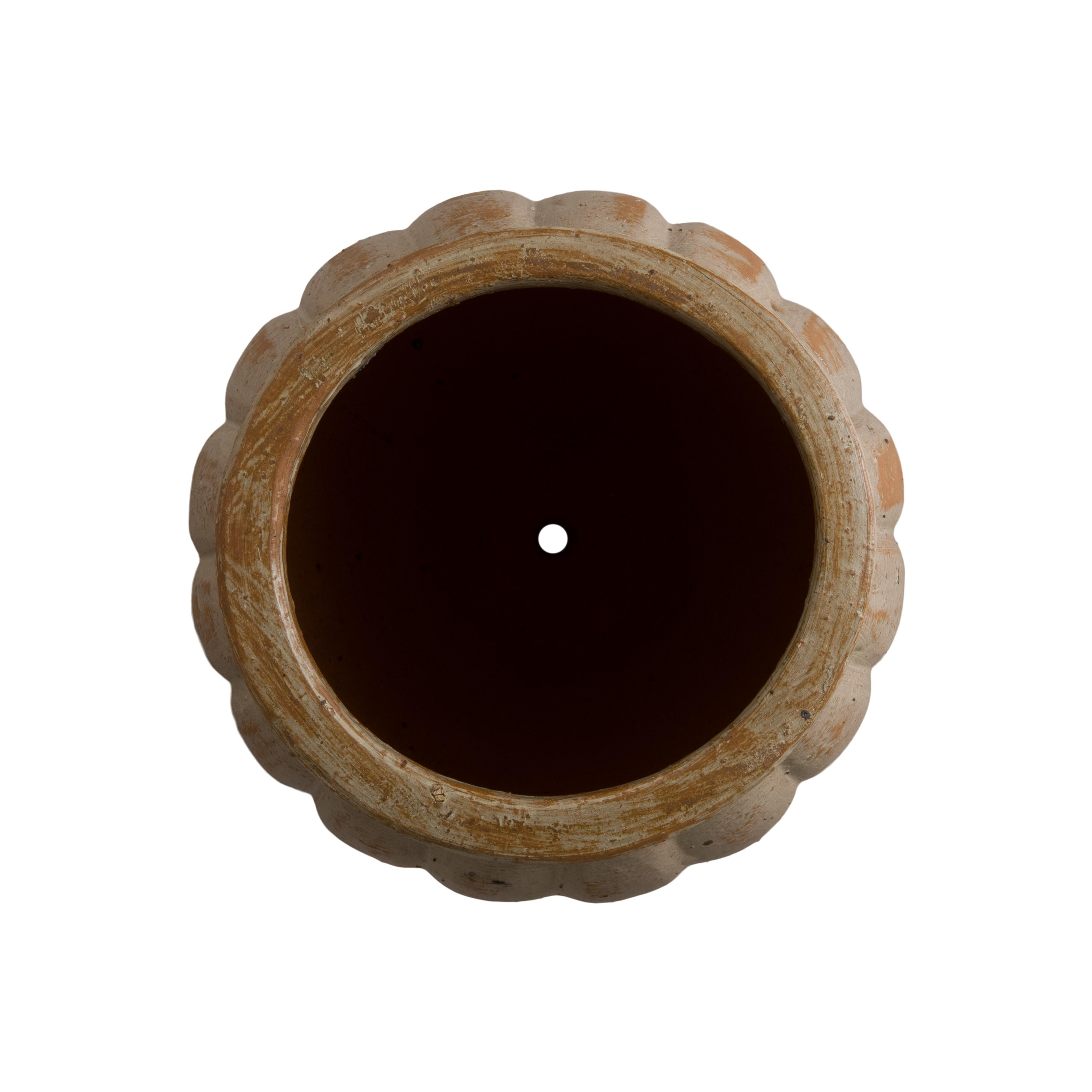 Wave 19 in. Tropical Sand Ceramic Planter