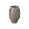 20 in. Olive Reef Green Ceramic Jar