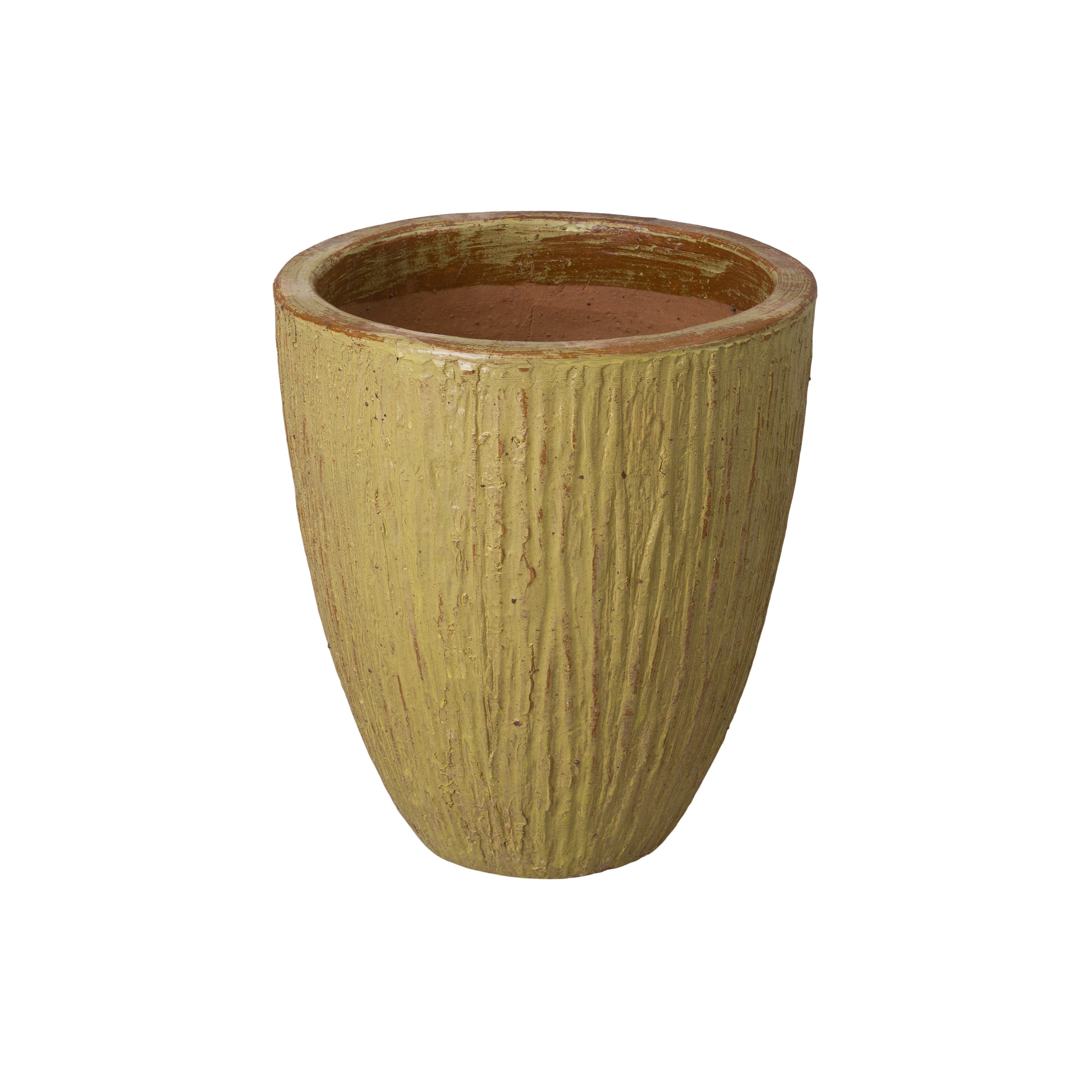 Ripple 19 in. Round Teal Ceramic Planter