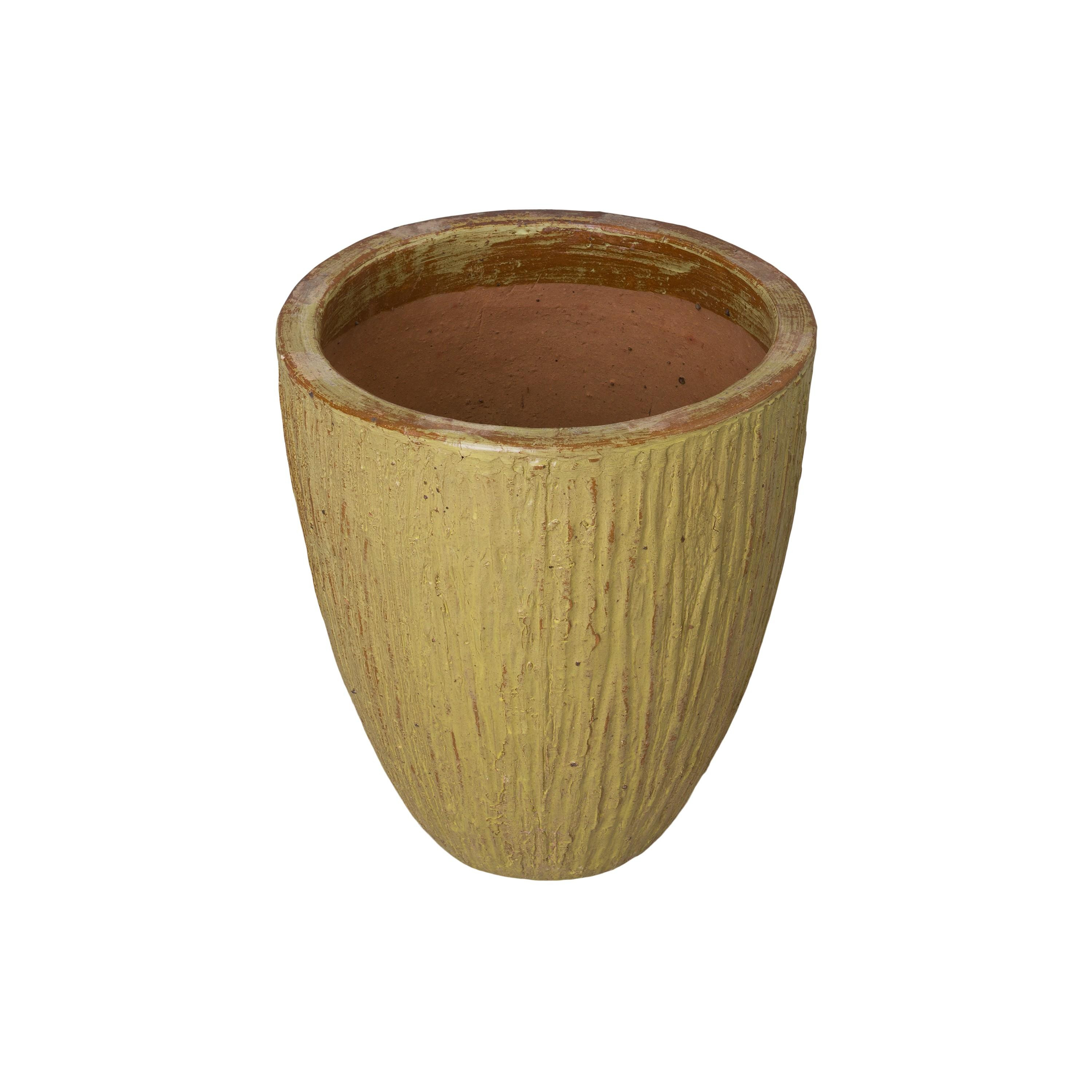Ripple 19 in. Round Teal Ceramic Planter