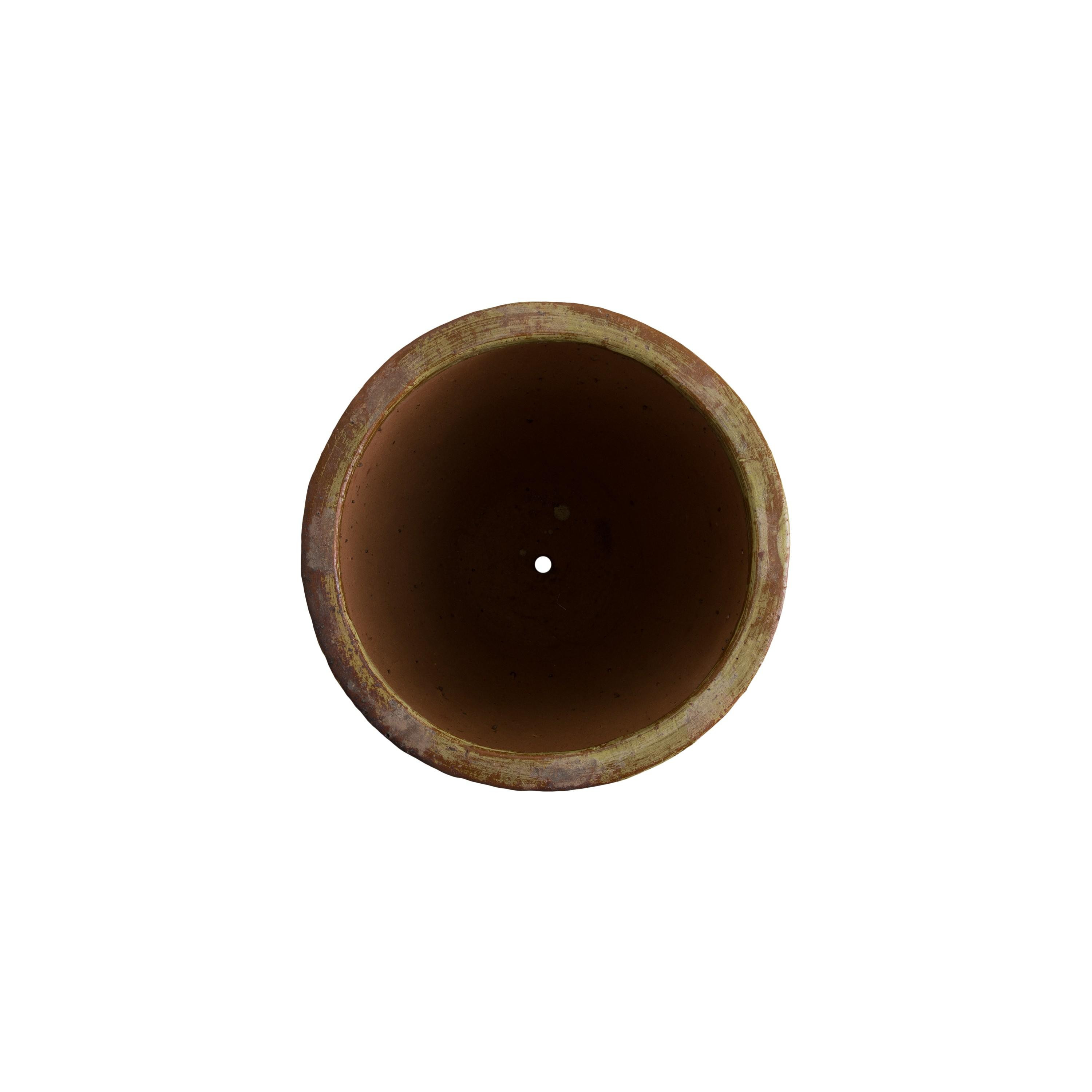 Ripple 19 in. Round Teal Ceramic Planter