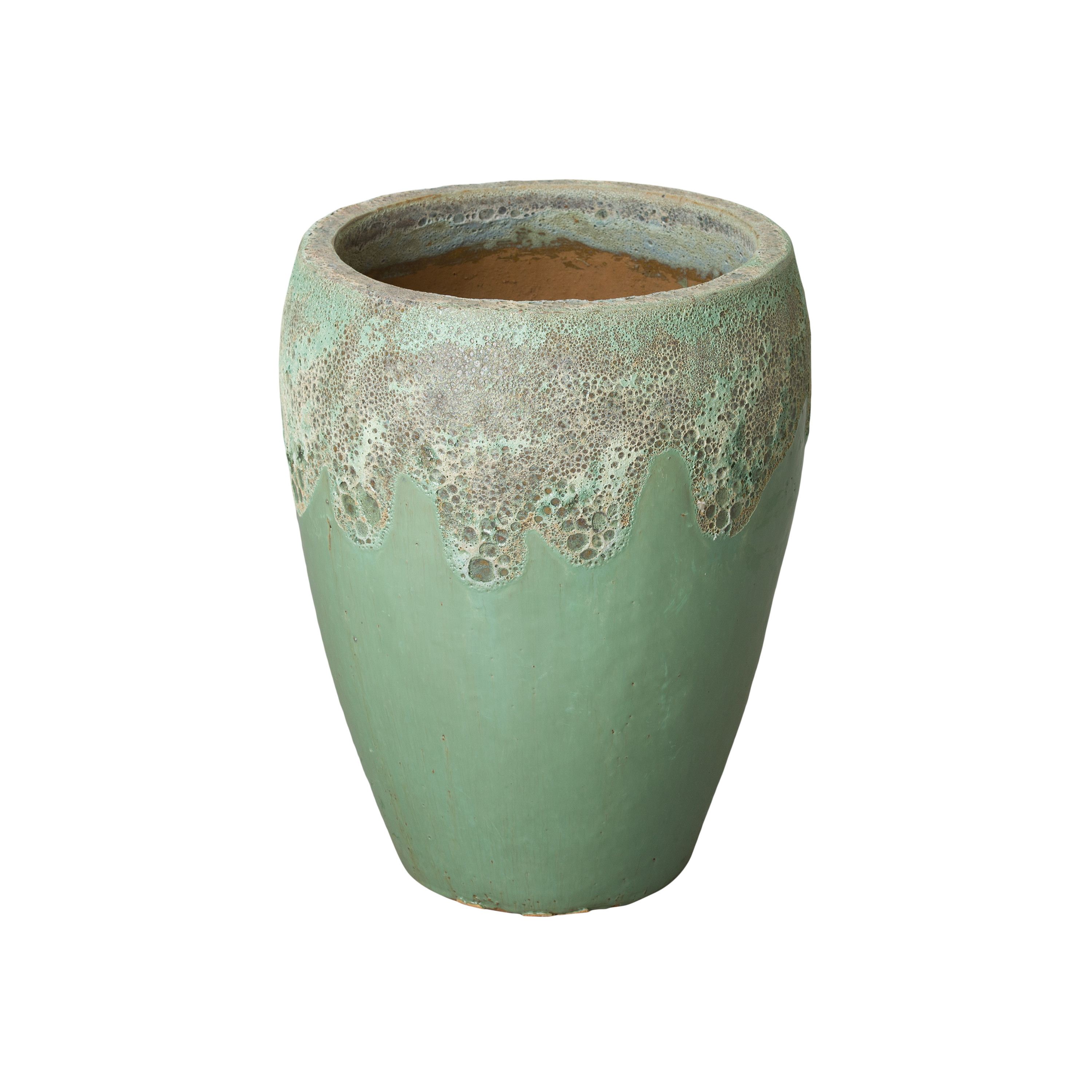 20 in. H Round Ceramic Planter