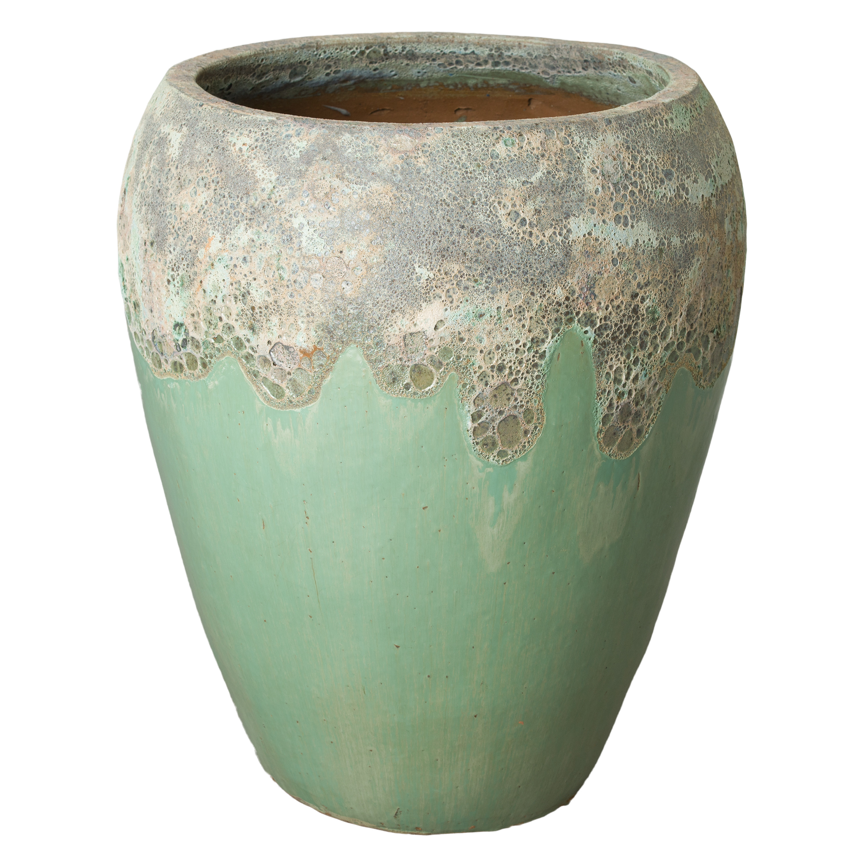 29 in. H Round Ceramic Planter