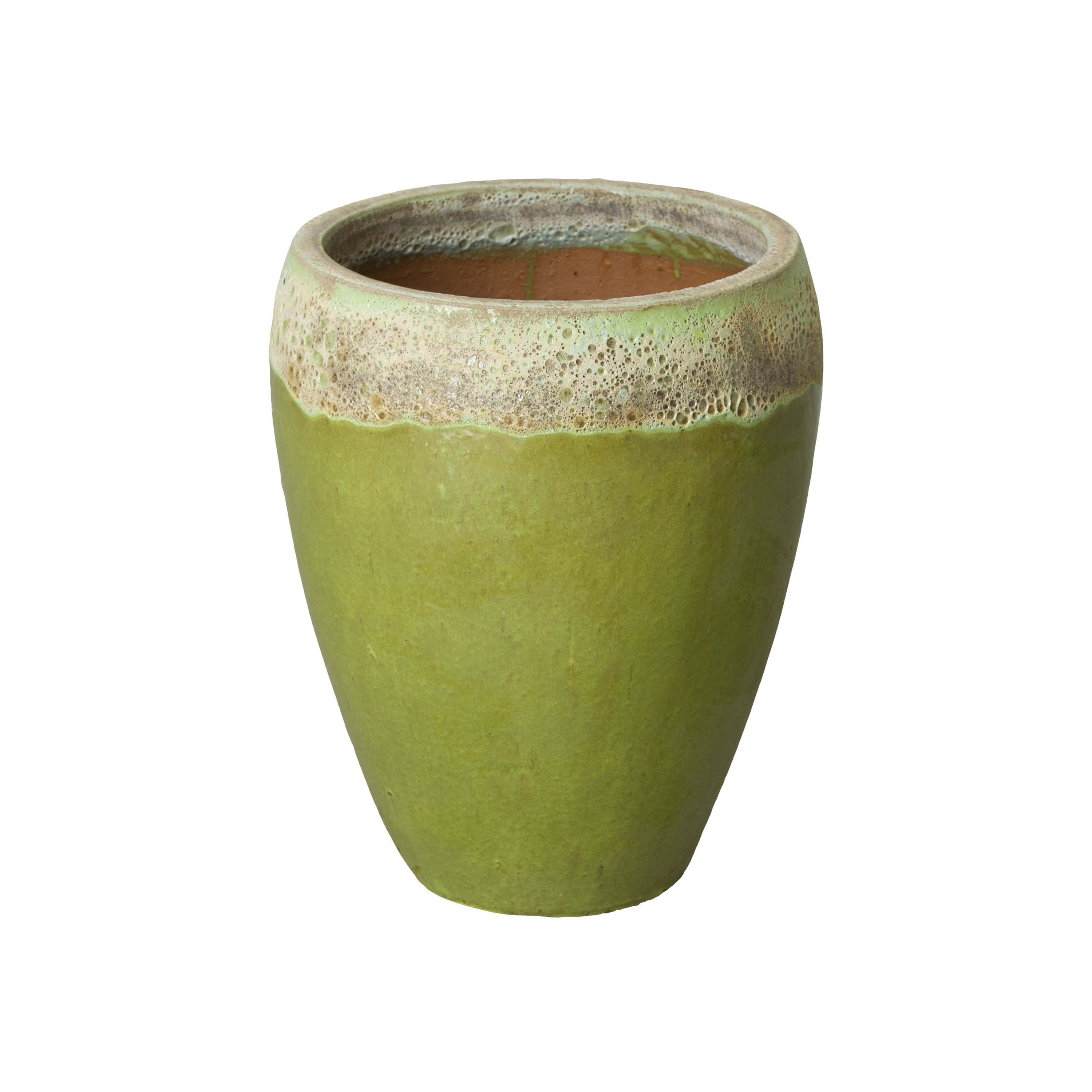 20 in. H Round Ceramic Planter