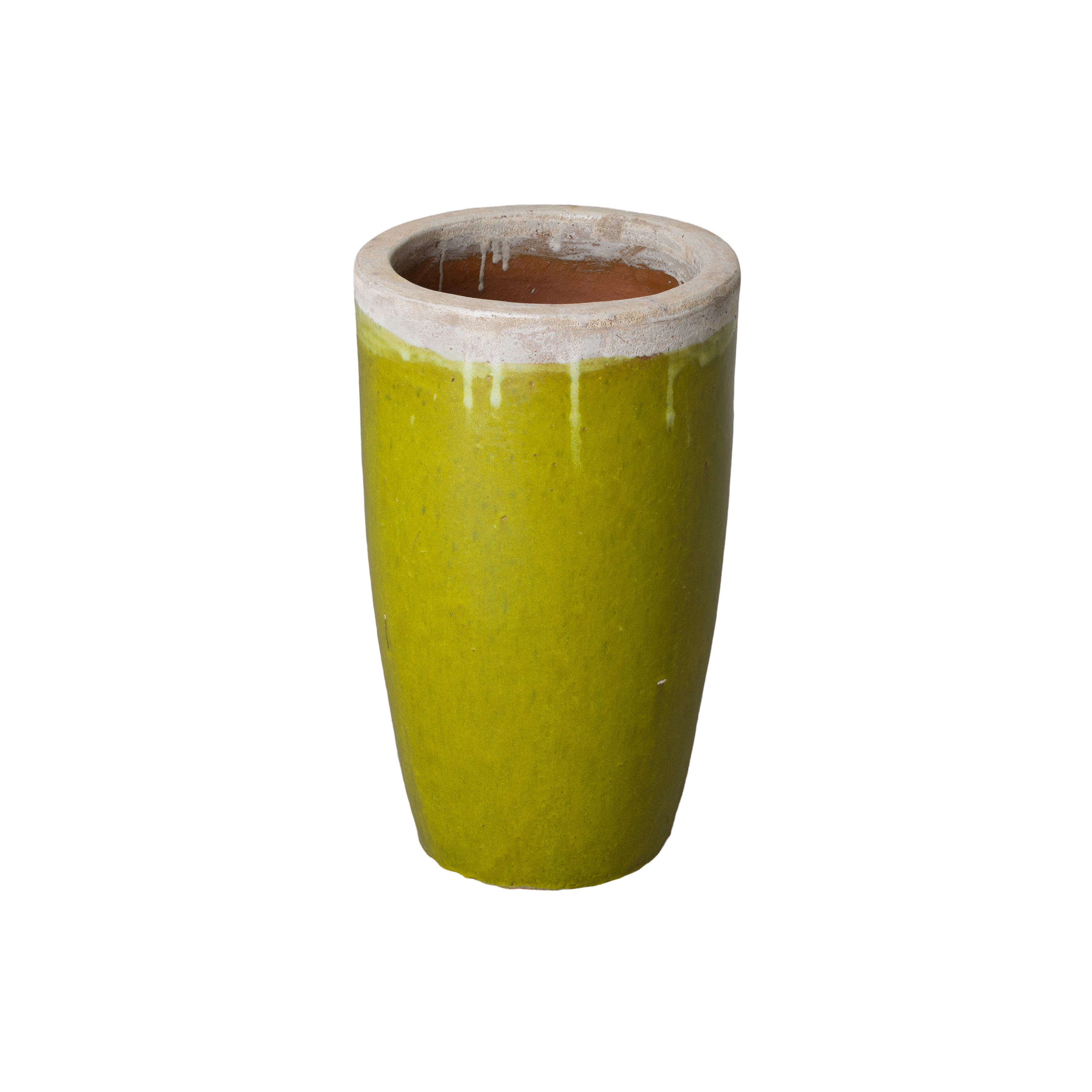 23 in. Tall Round Ceramic Planter