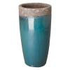 34 in. Tall Round Ceramic Planter