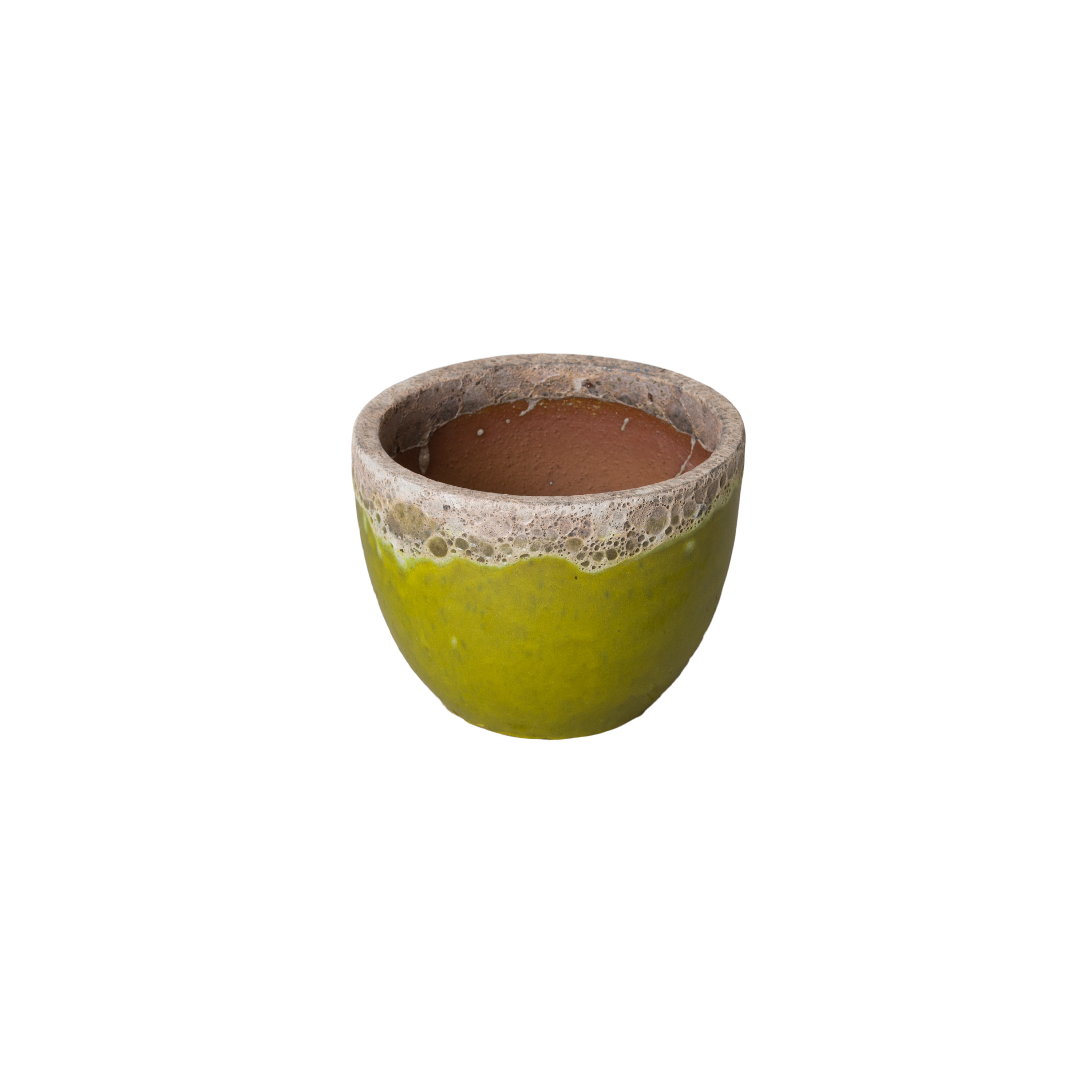11 in. H Round Ceramic Planter