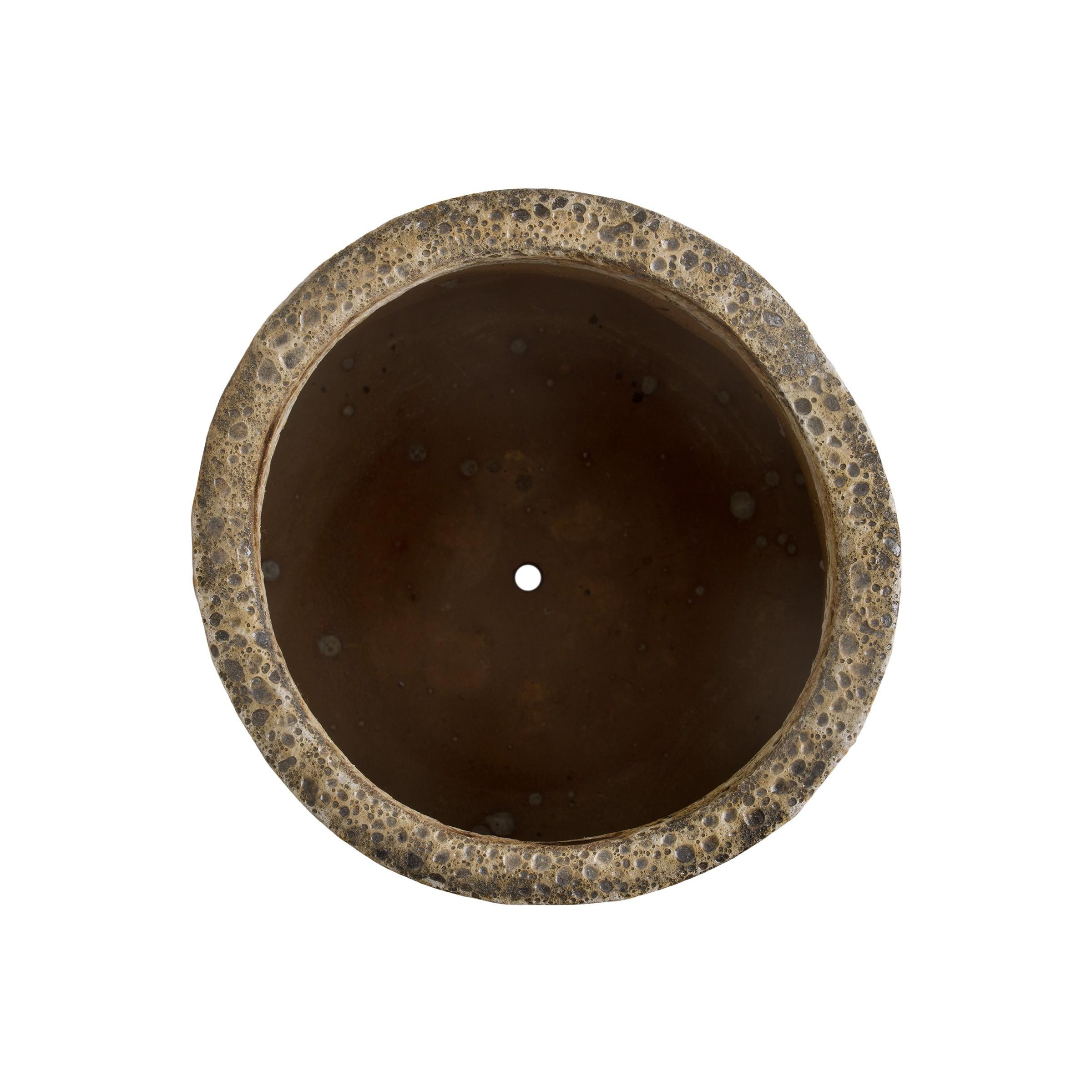 22 in. Sack Reef Teal Ceramic Planter