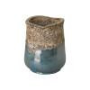 22 in. Sack Reef Teal Ceramic Planter