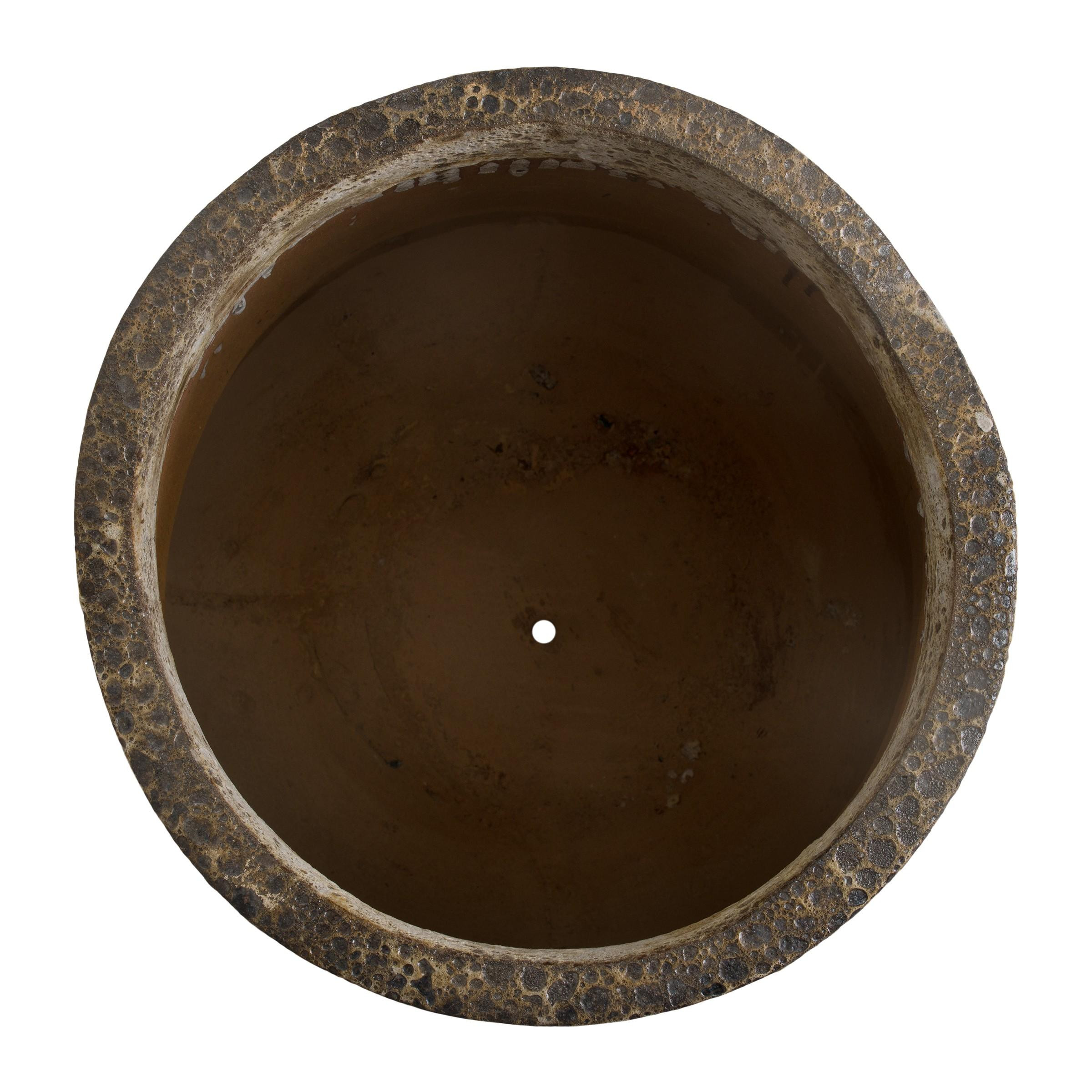 29.5 in. Sack Reef Teal Ceramic Planter