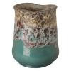 29.5 in. Sack Reef Teal Ceramic Planter