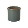 12 in. Round Cylinder Soft Blue Ceramic Planter