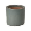 16 in. Round Cylinder Soft Blue Ceramic Planter