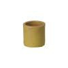 8 in. Round Cylinder Yellow Ceramic Planter