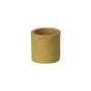 7 in. Round Cylinder Yellow Ceramic Planter