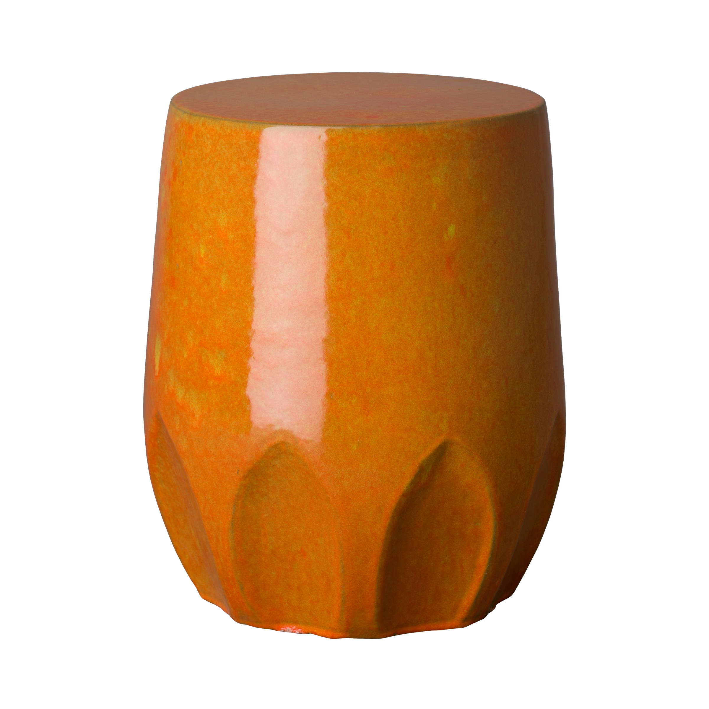 18 in. Calyx Ceramic Garden Stool