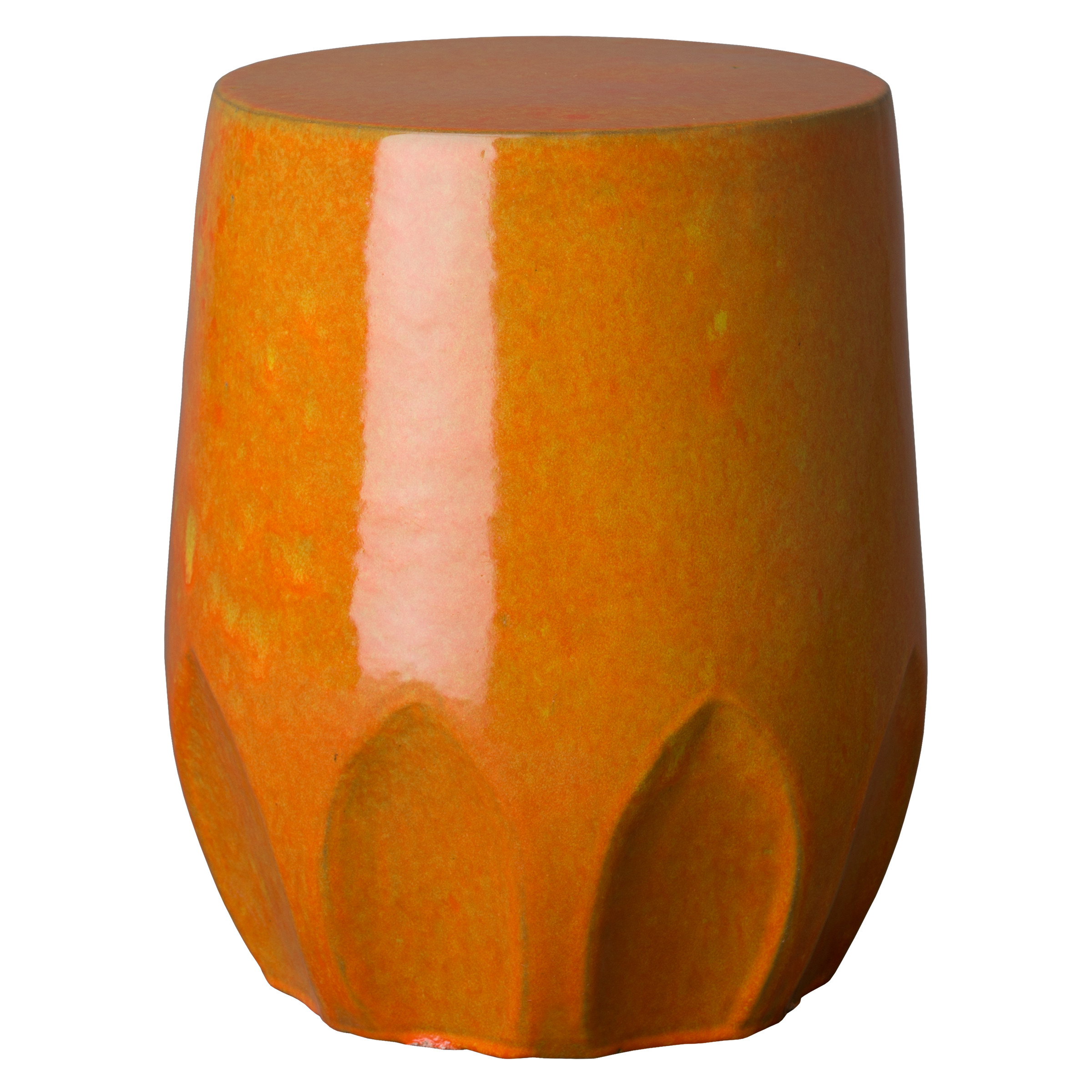 22 in. Large Calyx Ceramic Garden Stool