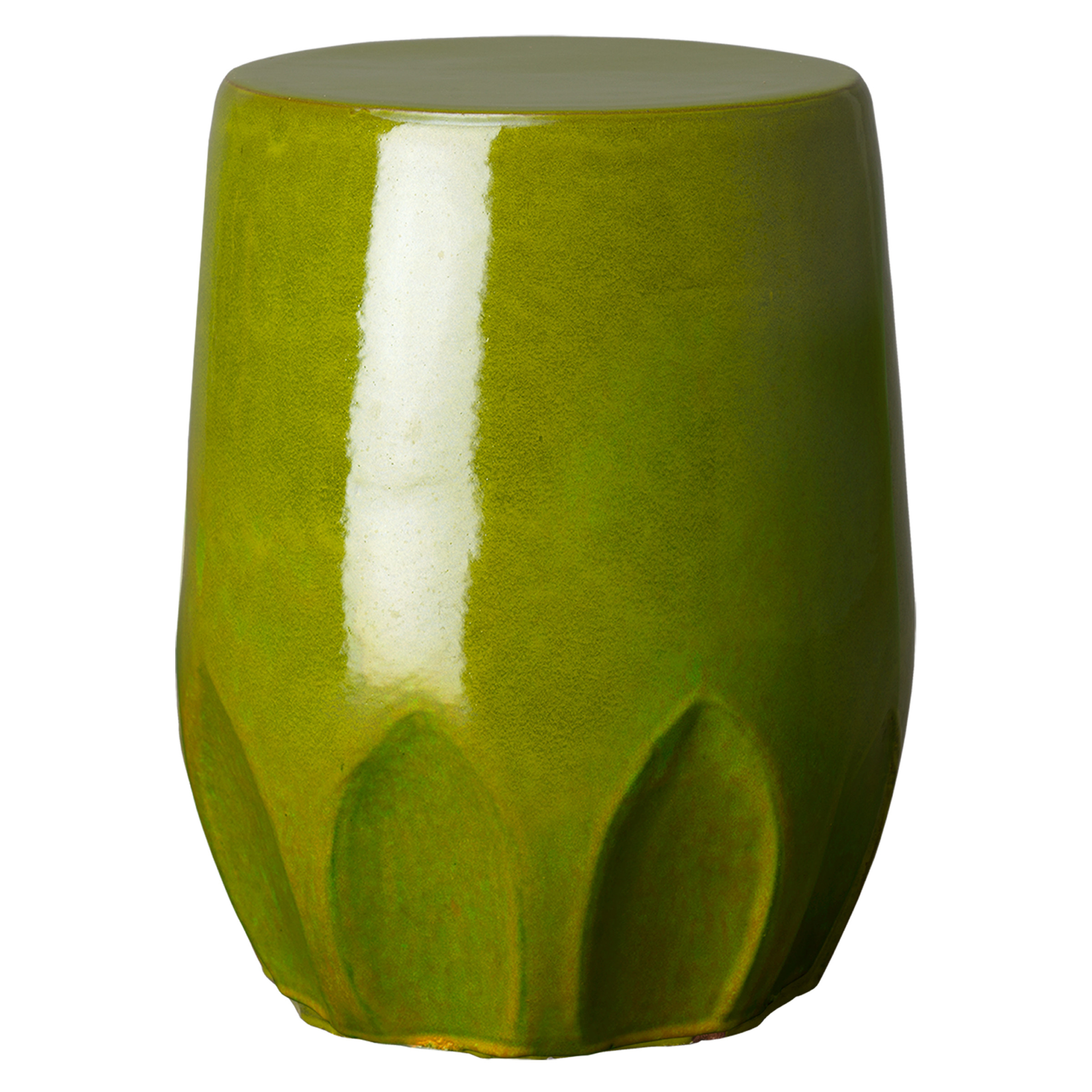 22 in. Large Calyx Ceramic Garden Stool
