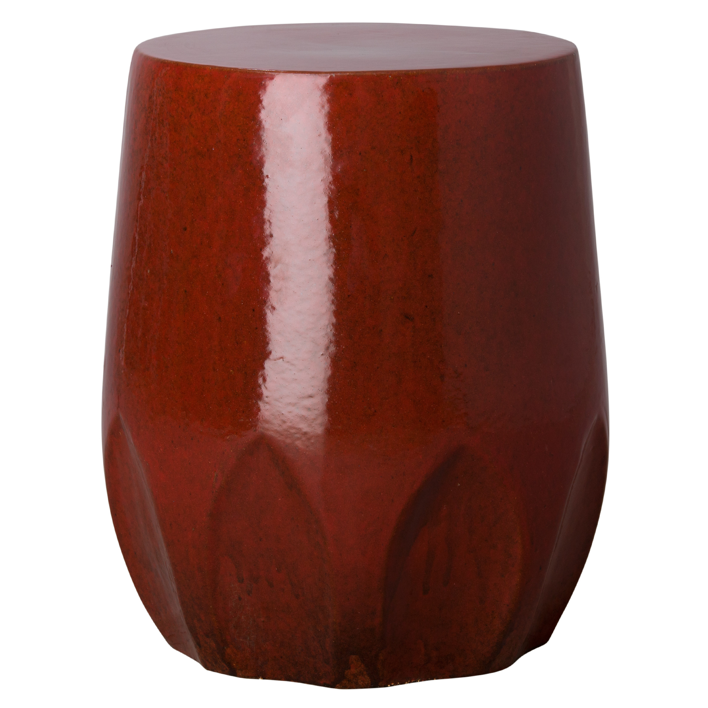 22 in. Large Calyx Ceramic Garden Stool