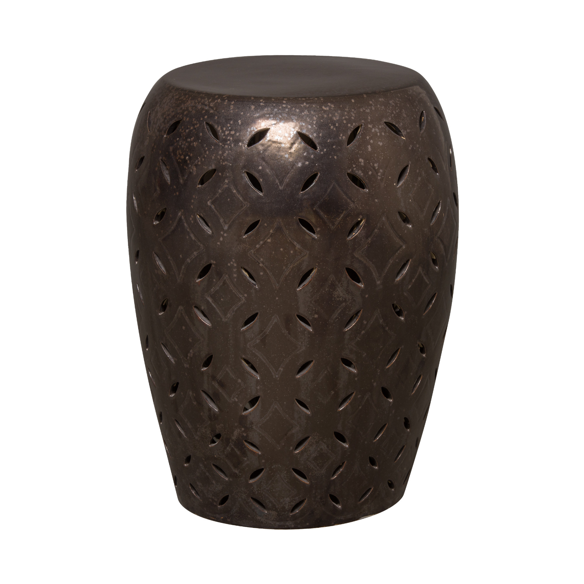 21 in. Lattice Garden Stool