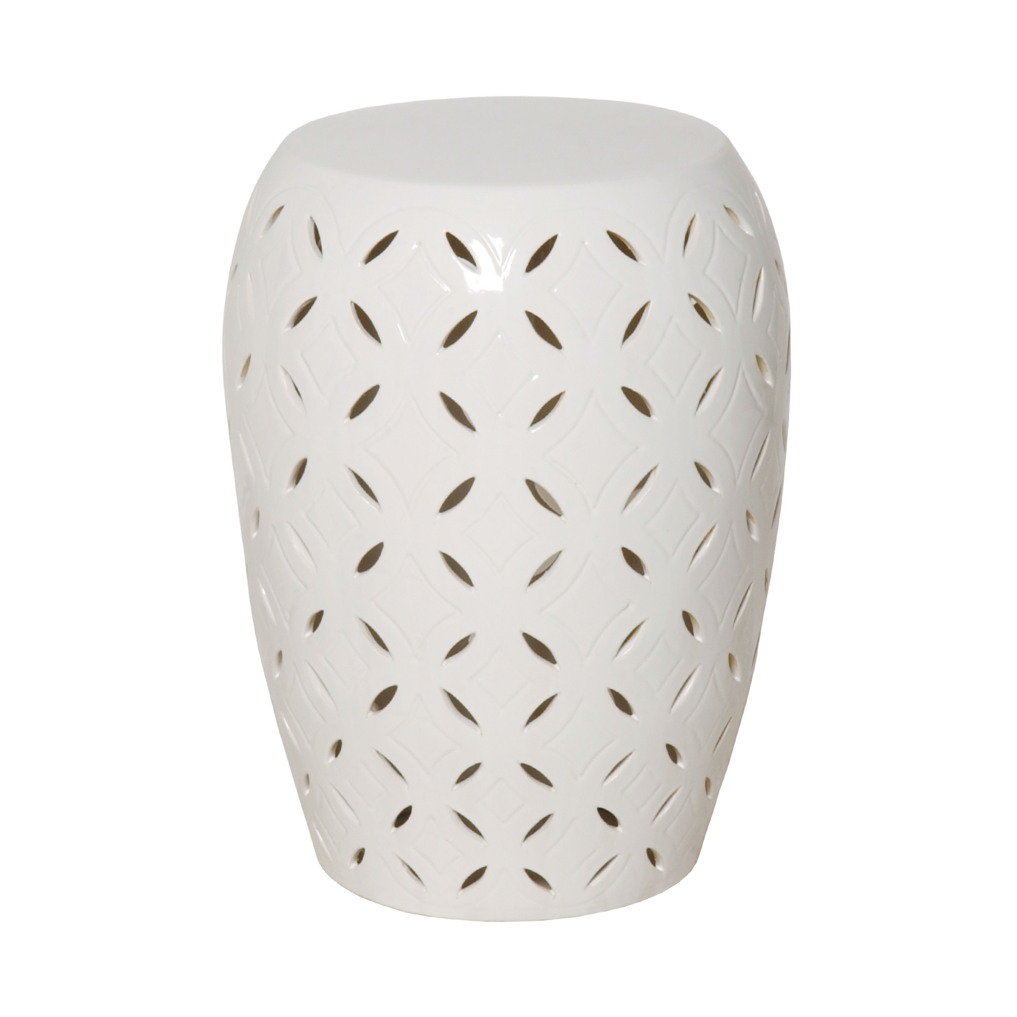 21 in. Lattice Garden Stool