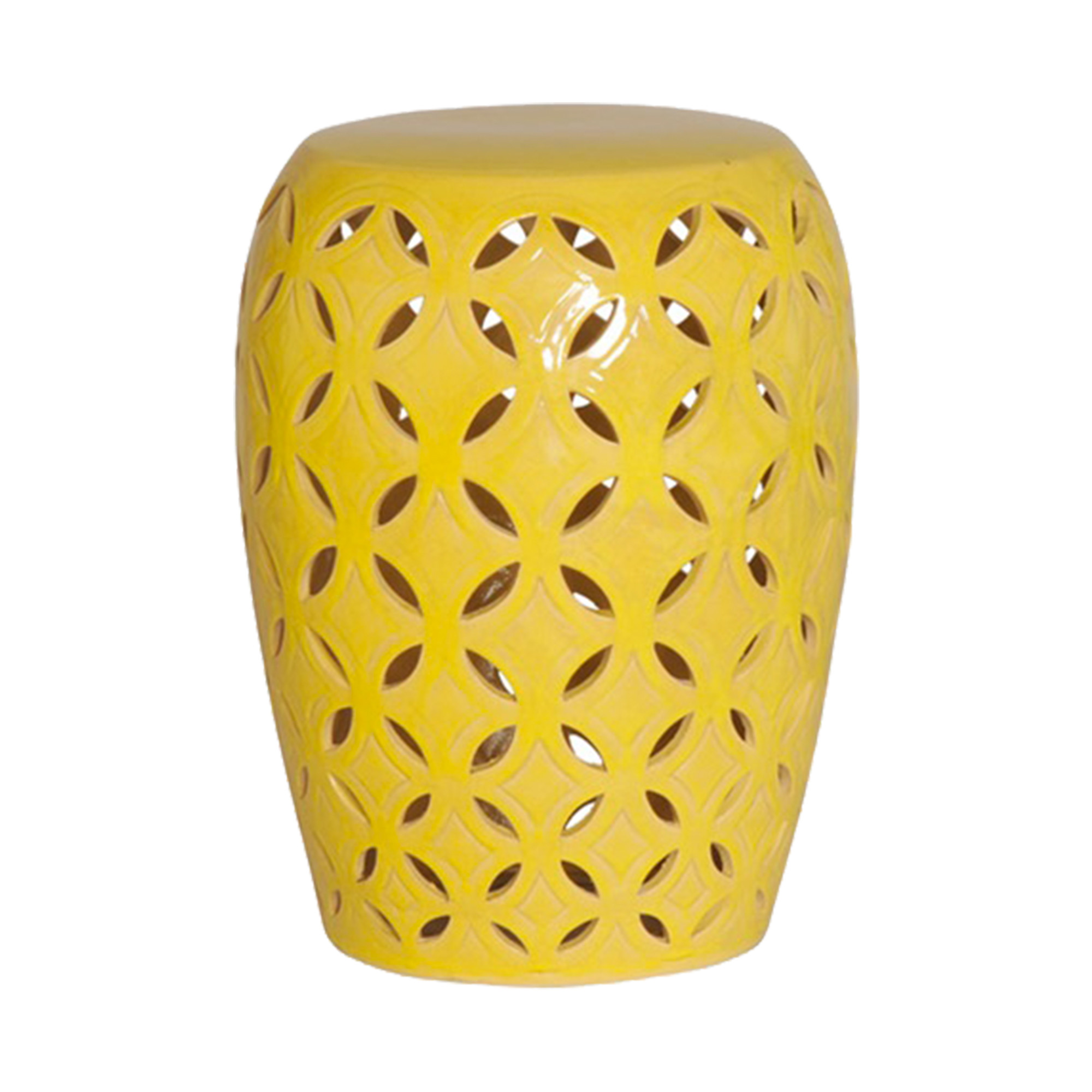 21 in. Lattice Garden Stool