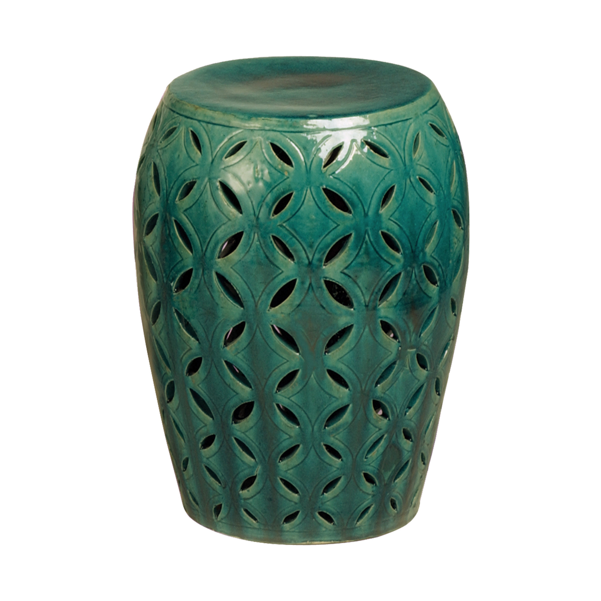 21 in. Lattice Garden Stool