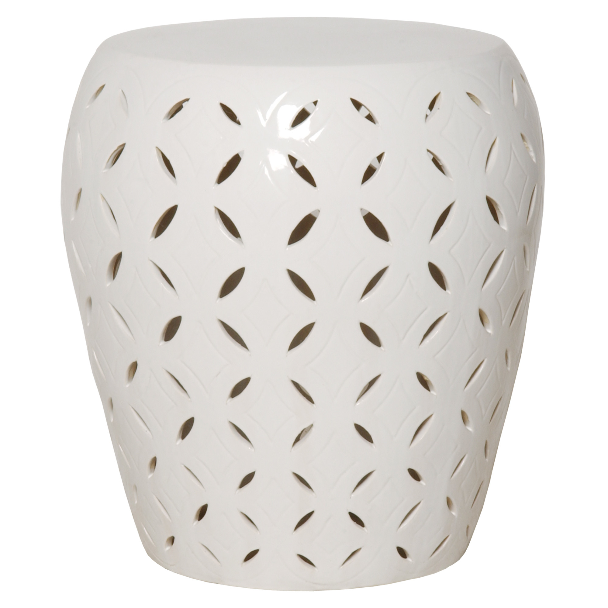22 in. Lattice Garden Stool