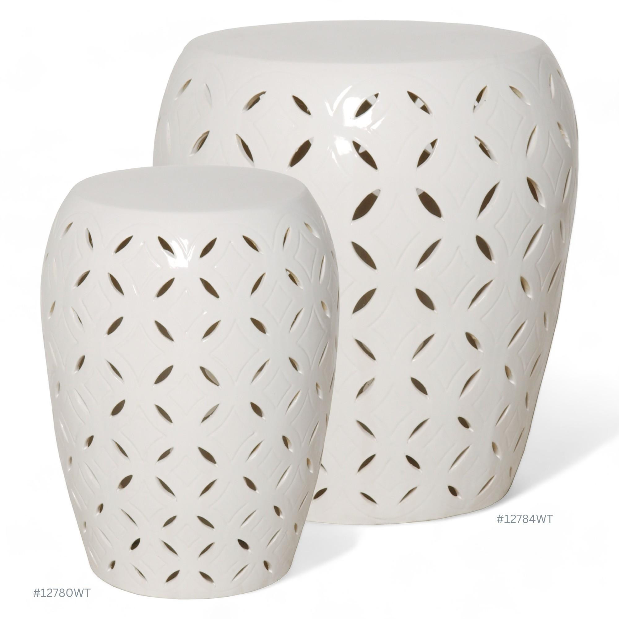 22 in. Lattice Garden Stool