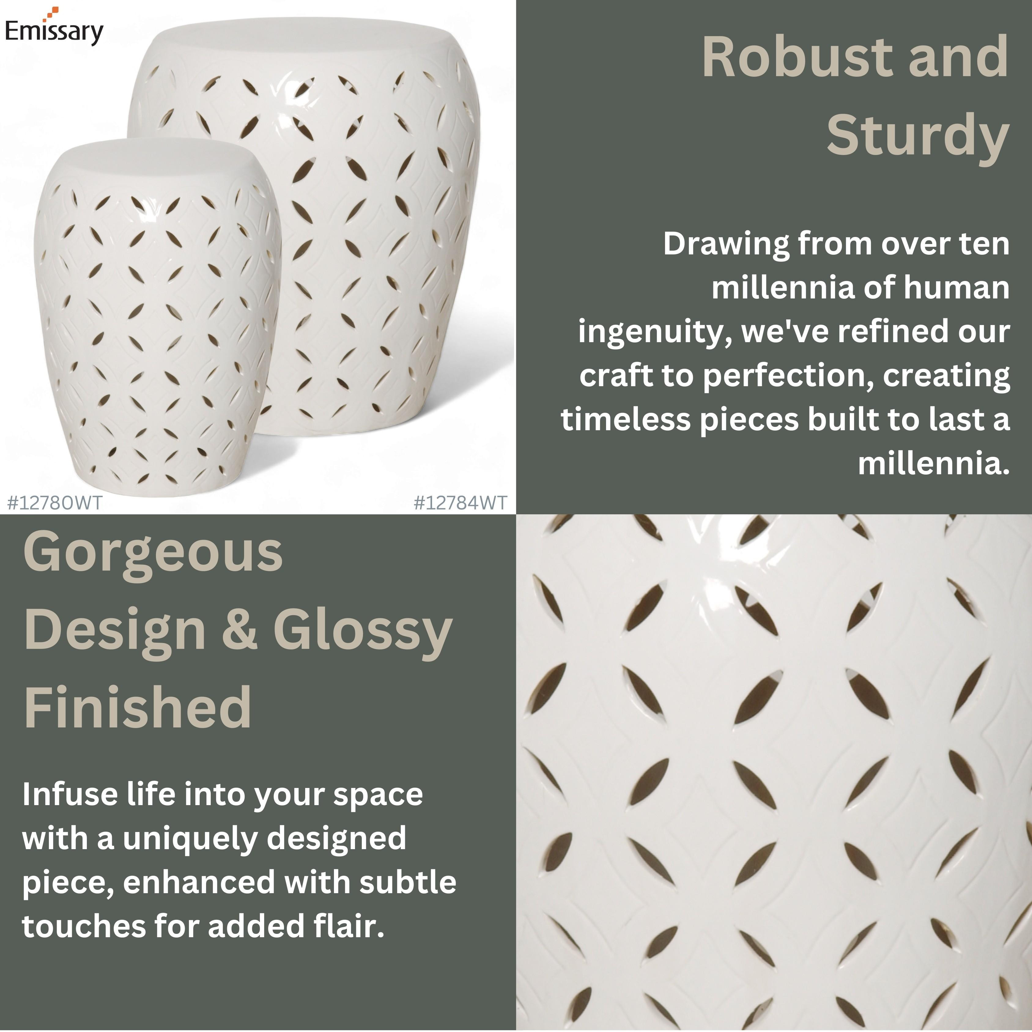 22 in. Lattice Garden Stool