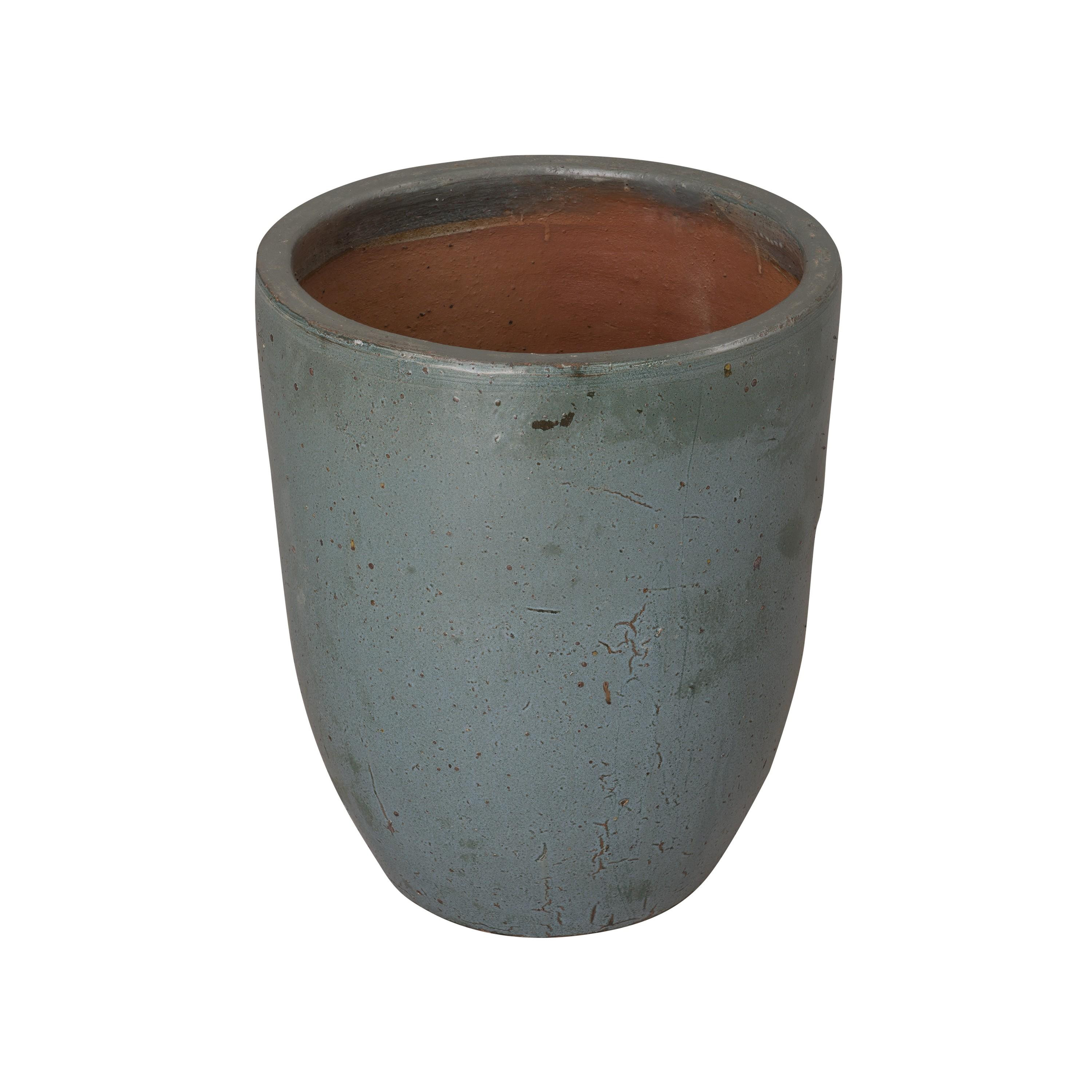 26.5 in. Round Ceramic Planter