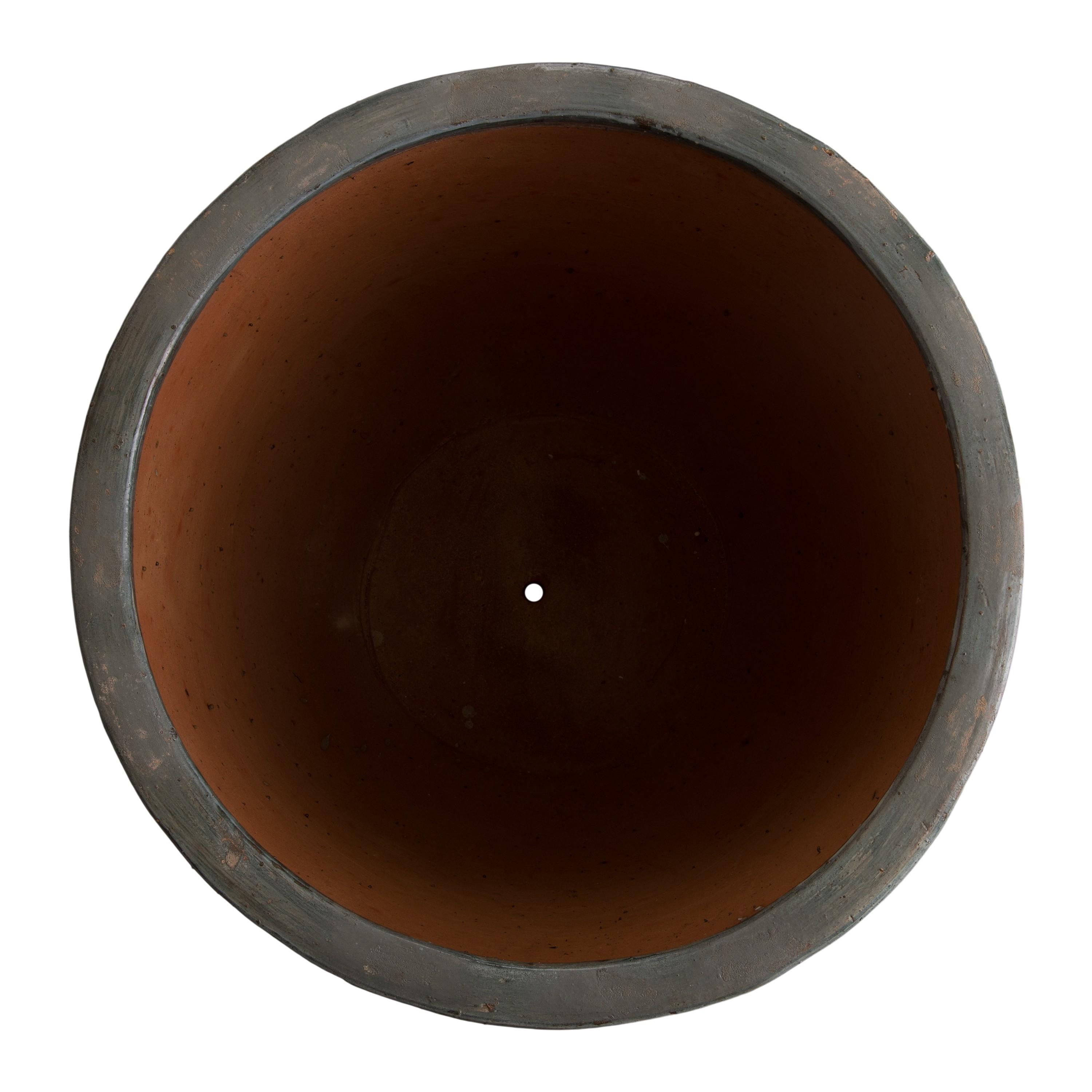 33.5 in. Round Ceramic Planter