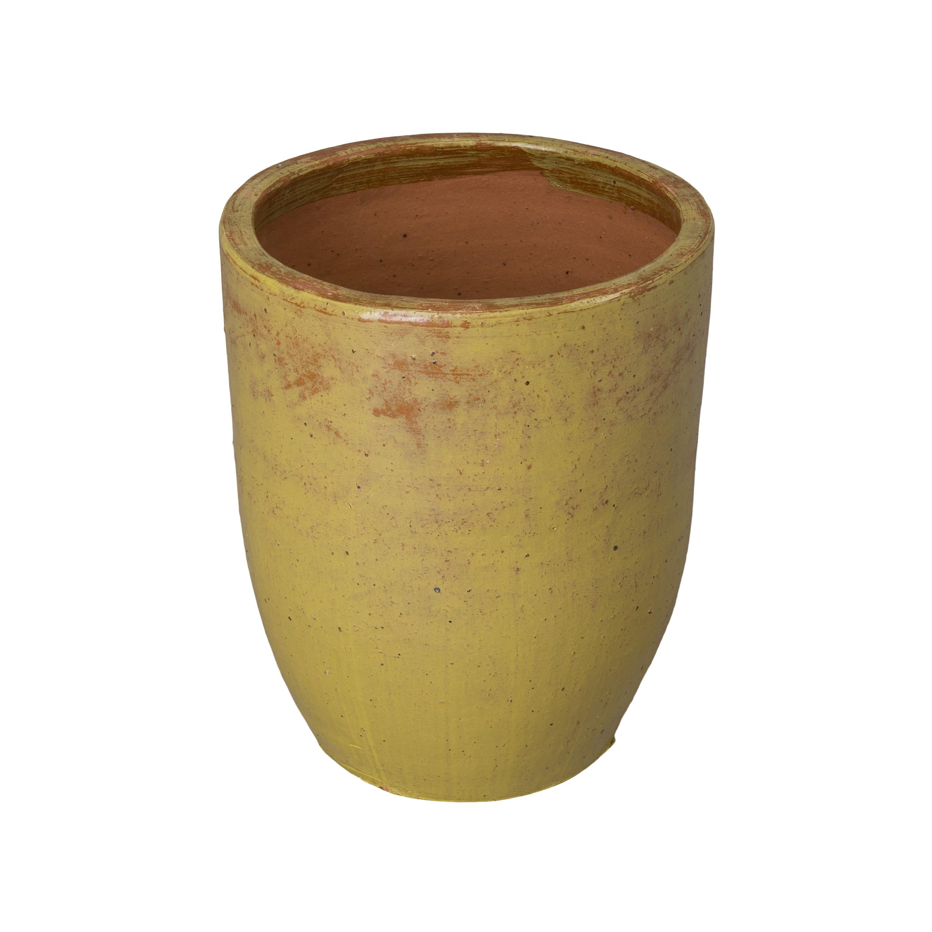 26.5 in. Round Ceramic Planter