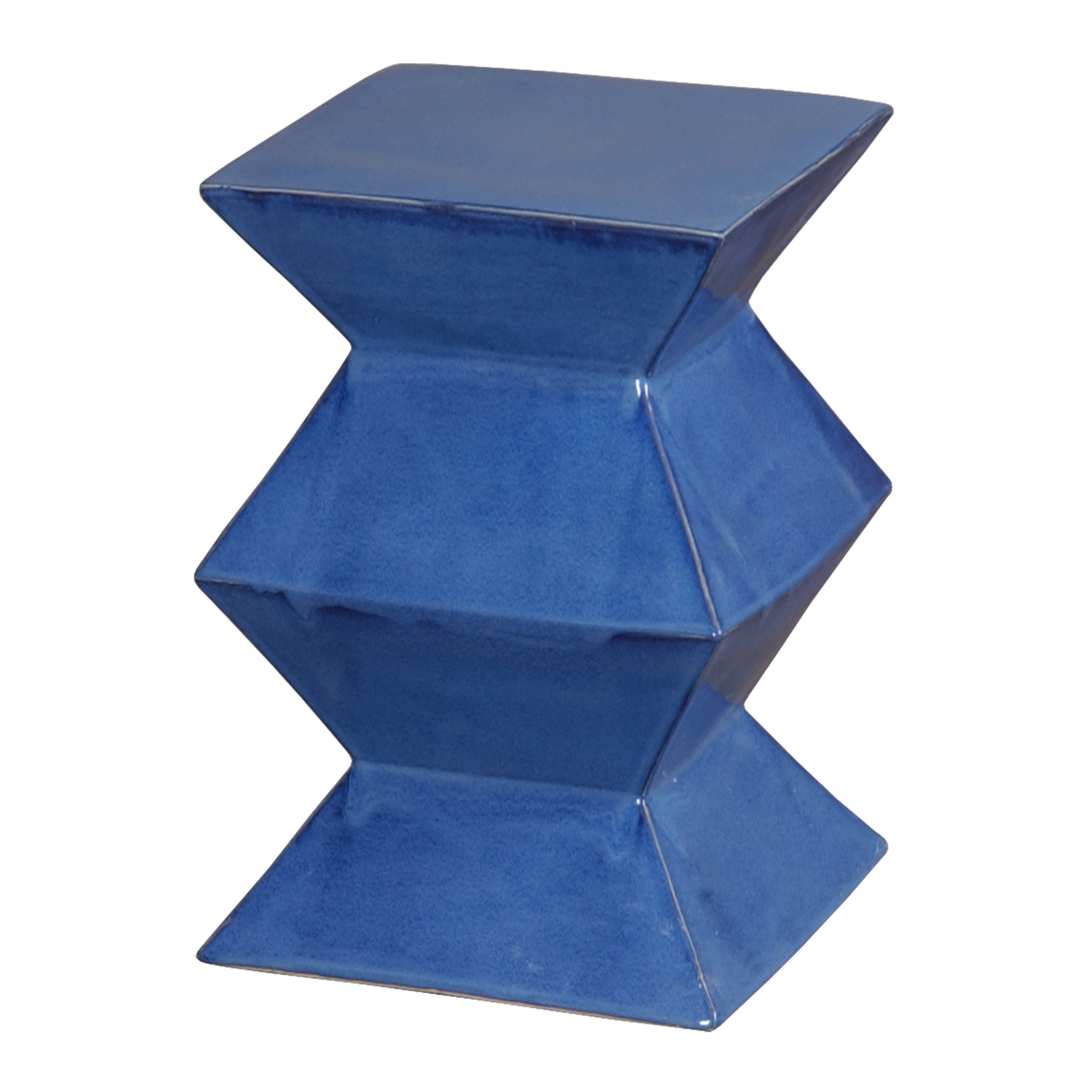 18 in. Zigzag Garden Stool