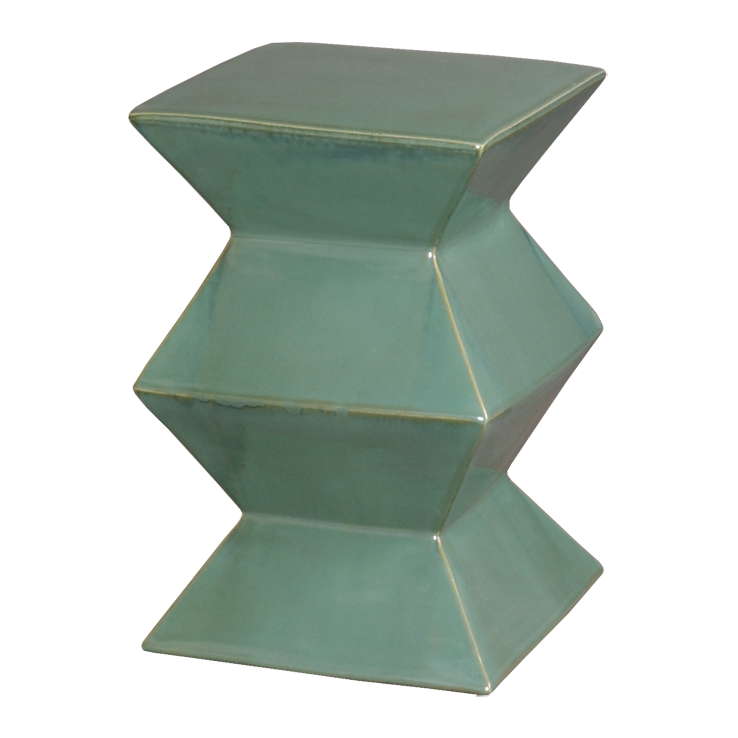 18 in. Zigzag Garden Stool