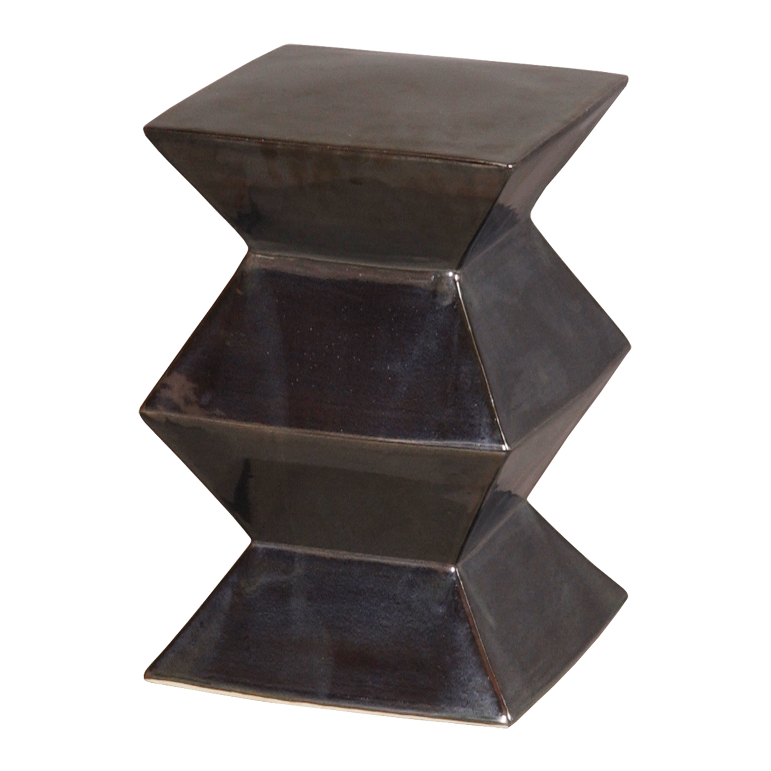 18 in. Zigzag Garden Stool