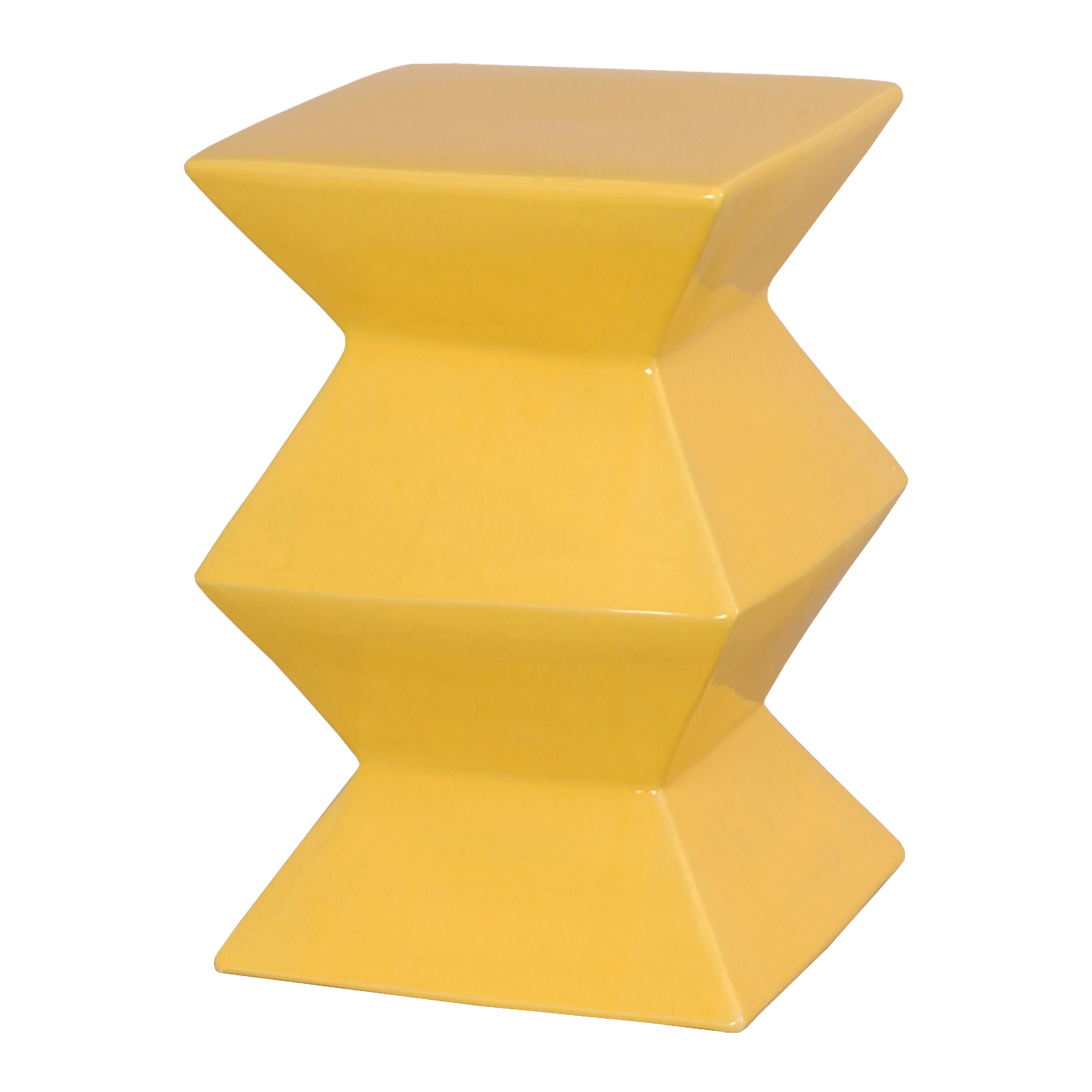 18 in. Zigzag Garden Stool