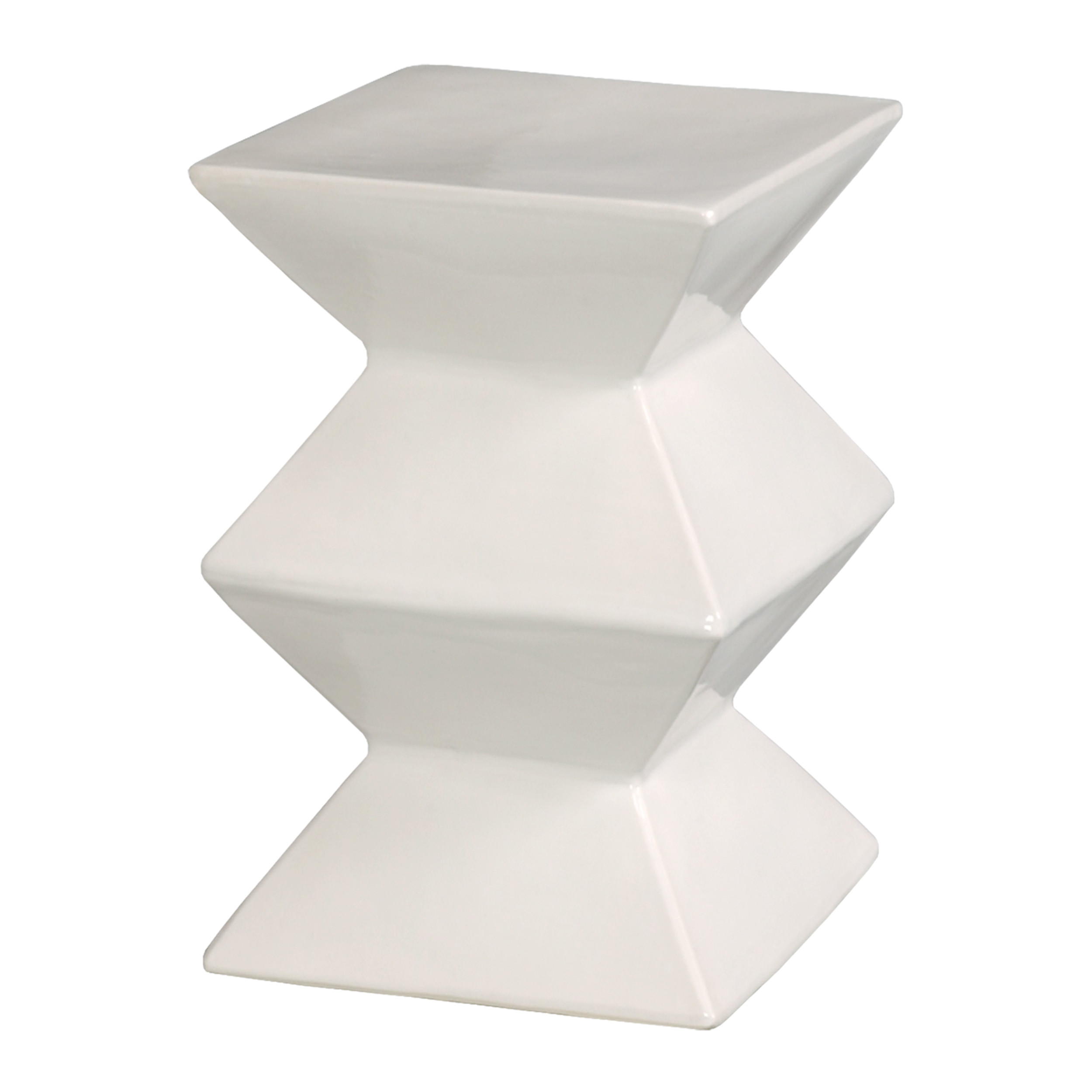 18 in. Zigzag Garden Stool