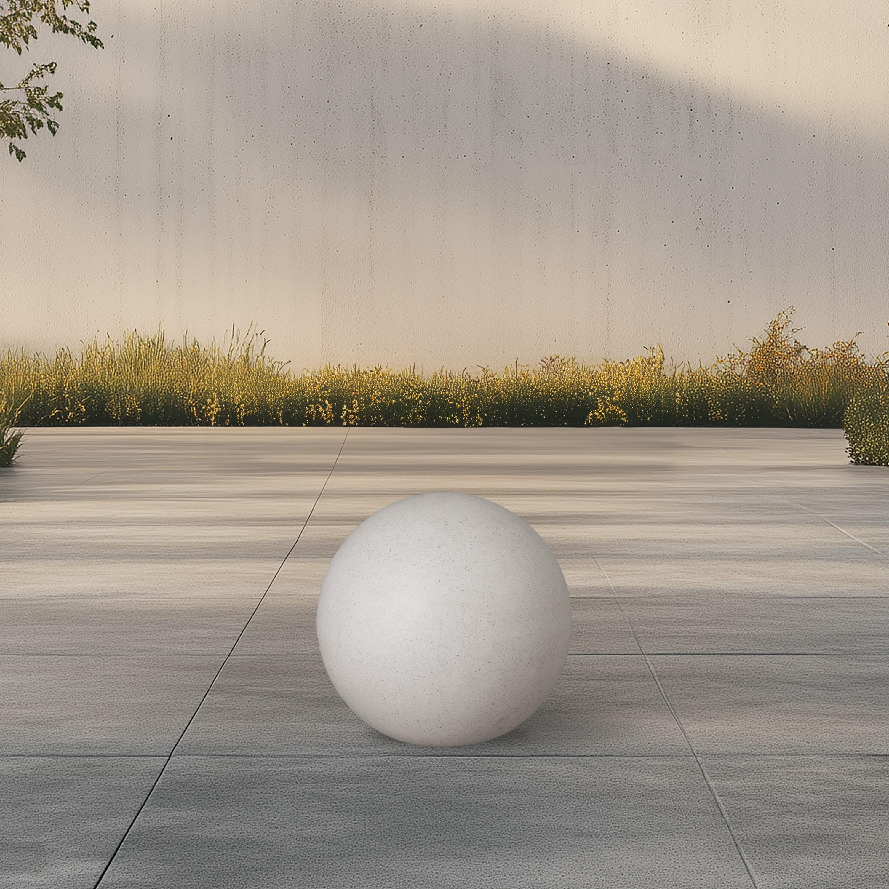 20 in. Pozzo Terrazzo White Gazing Ball