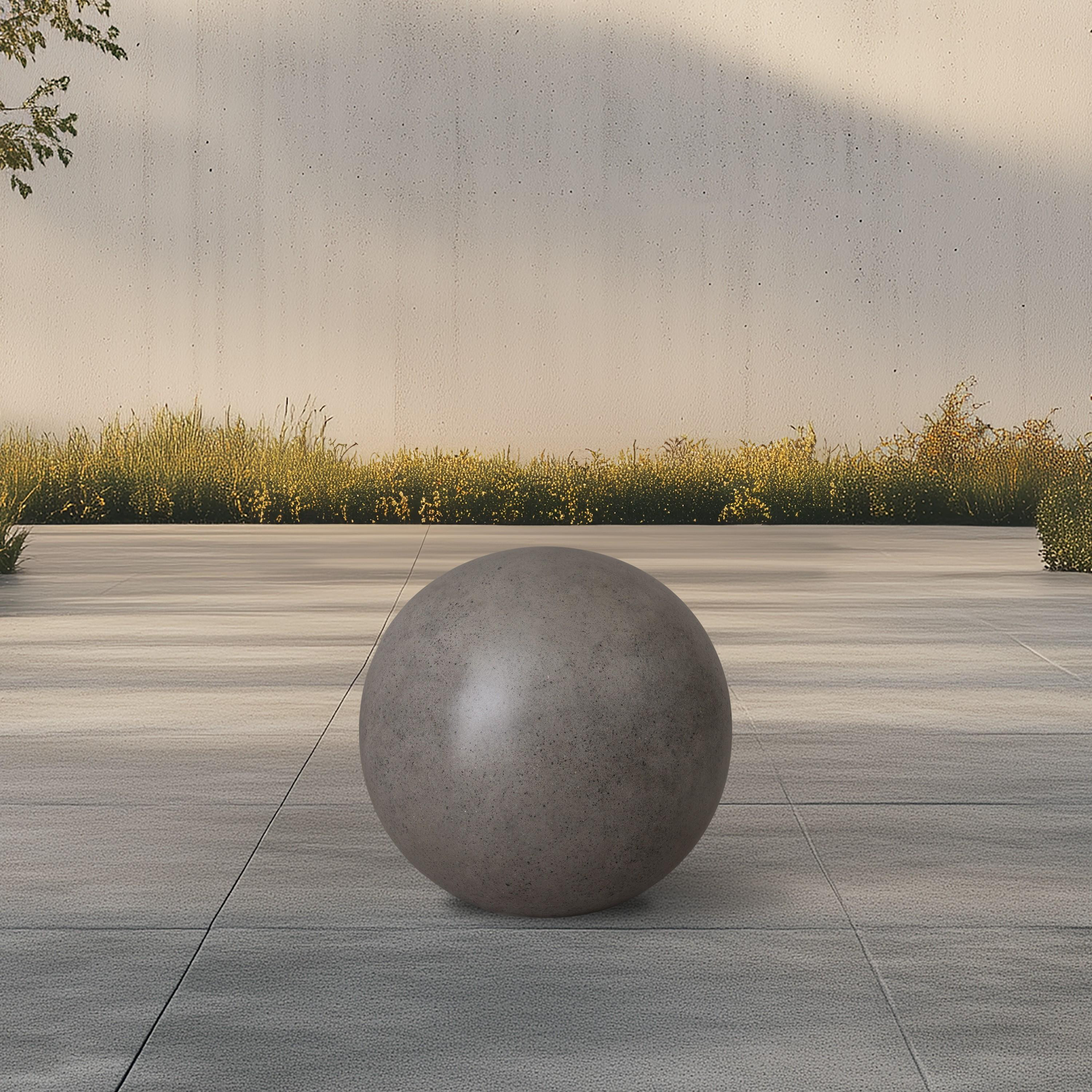 24 in. Pozzo Terrazzo Gray Gazing Ball