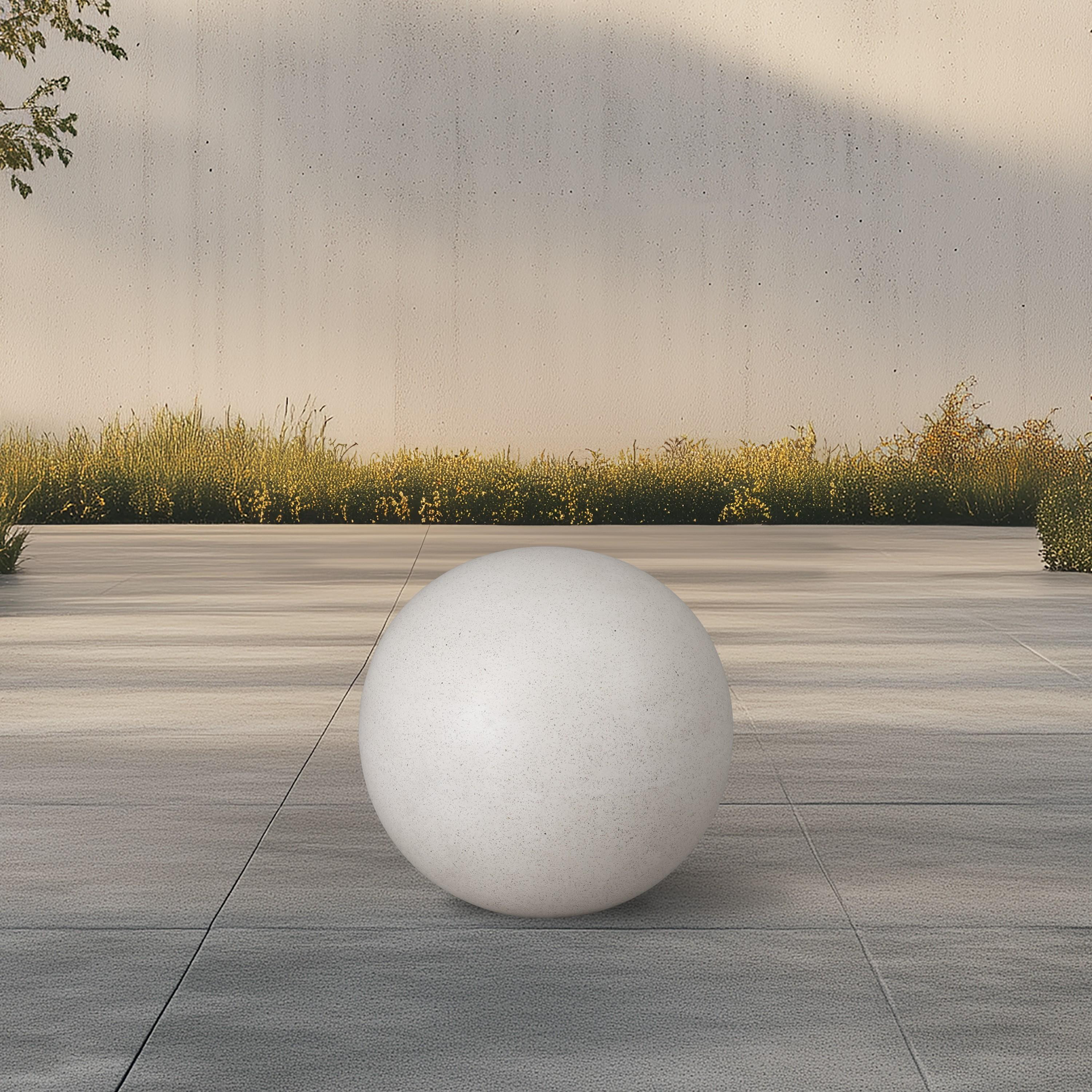 24 in. Pozzo Terrazzo White Gazing Ball