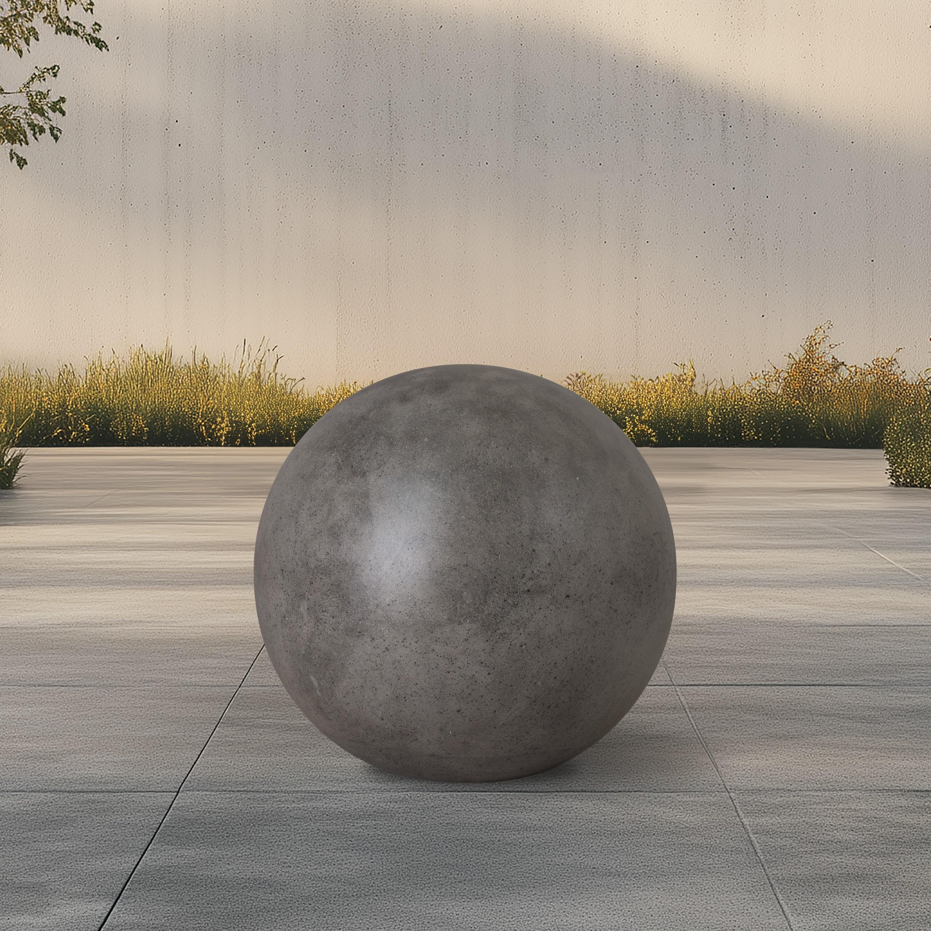31 in. Pozzo Terrazzo Gray Gazing Ball