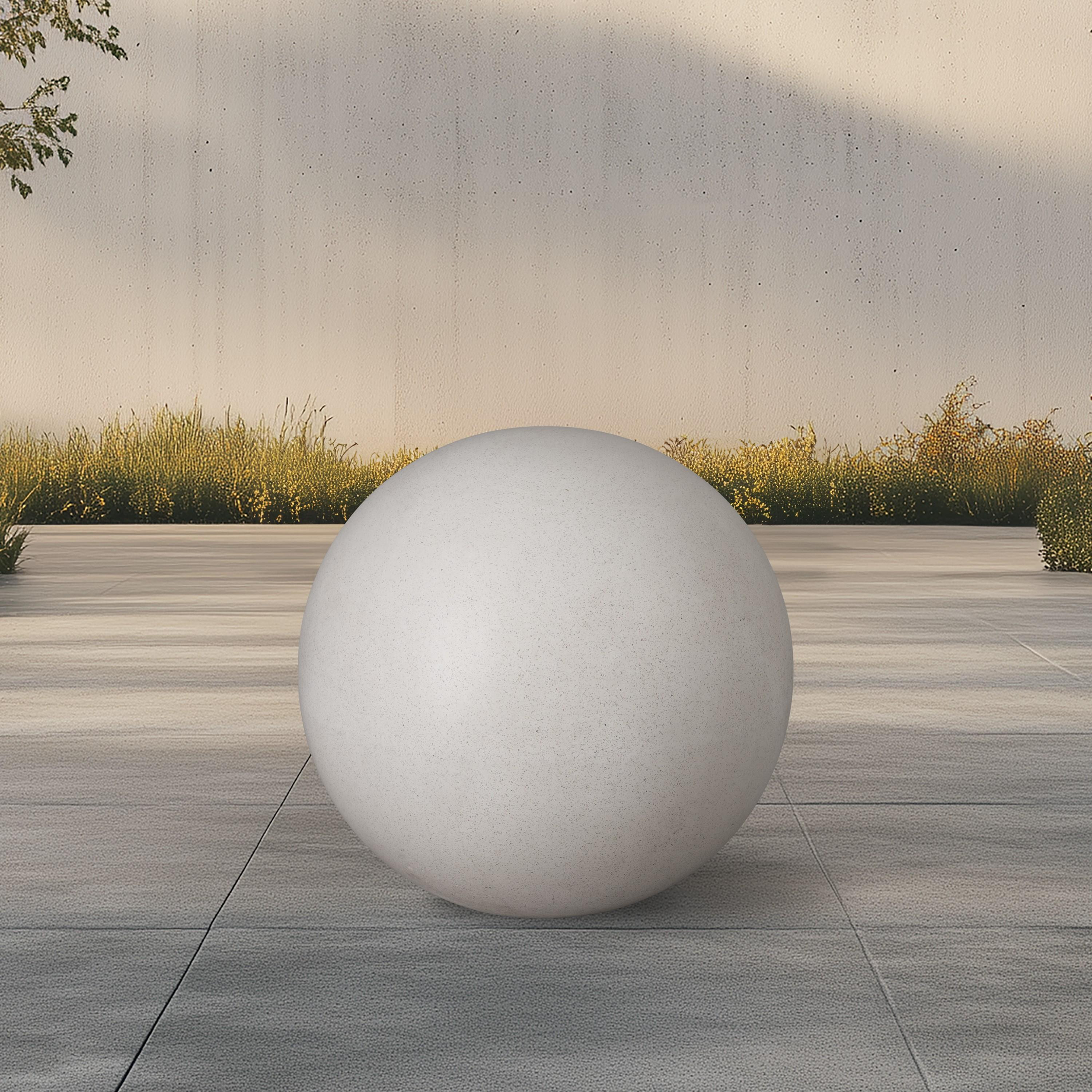 31 in. Pozzo Terrazzo White Gazing Ball