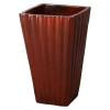 15 in. Fluted Square Ceramic Planter