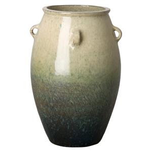 24 in. Four Handle Tall Ceramic Urn